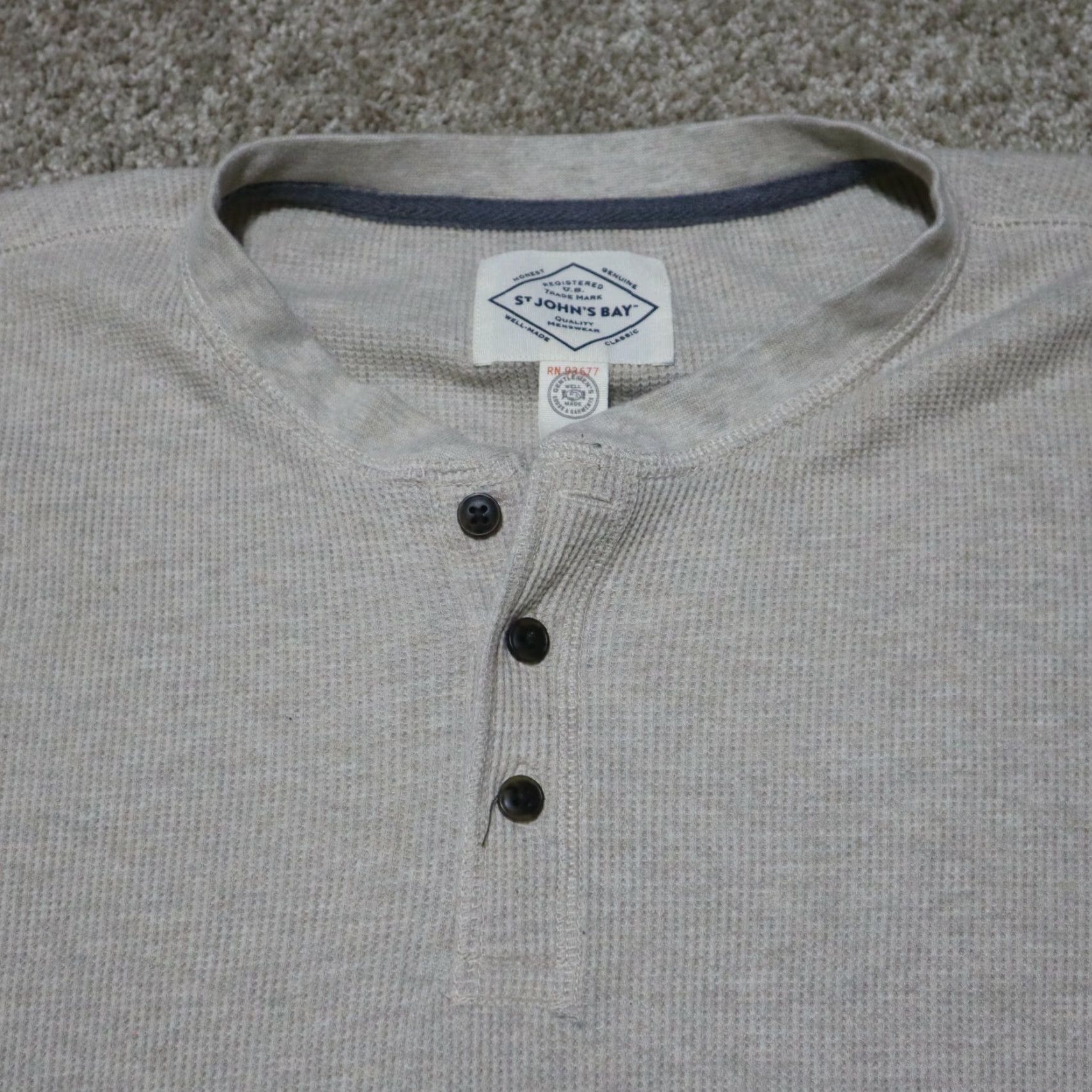Vintage St. John's Bay Mens Tan Beige Long Sleeve Pullover Size XL Knit Sweater Size US XL / EU 56 / 4 - 2 Thumbnail