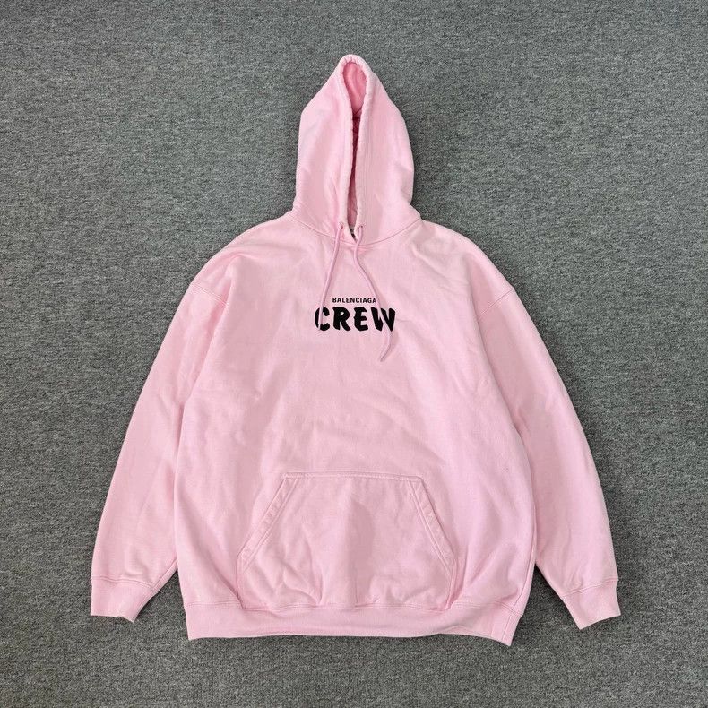 Balenciaga Balenciaga CREW Pink Hooded Sweatshirt 2502-Nextarrow Size US XS / EU 42 / 0 - 1 Thumbnail