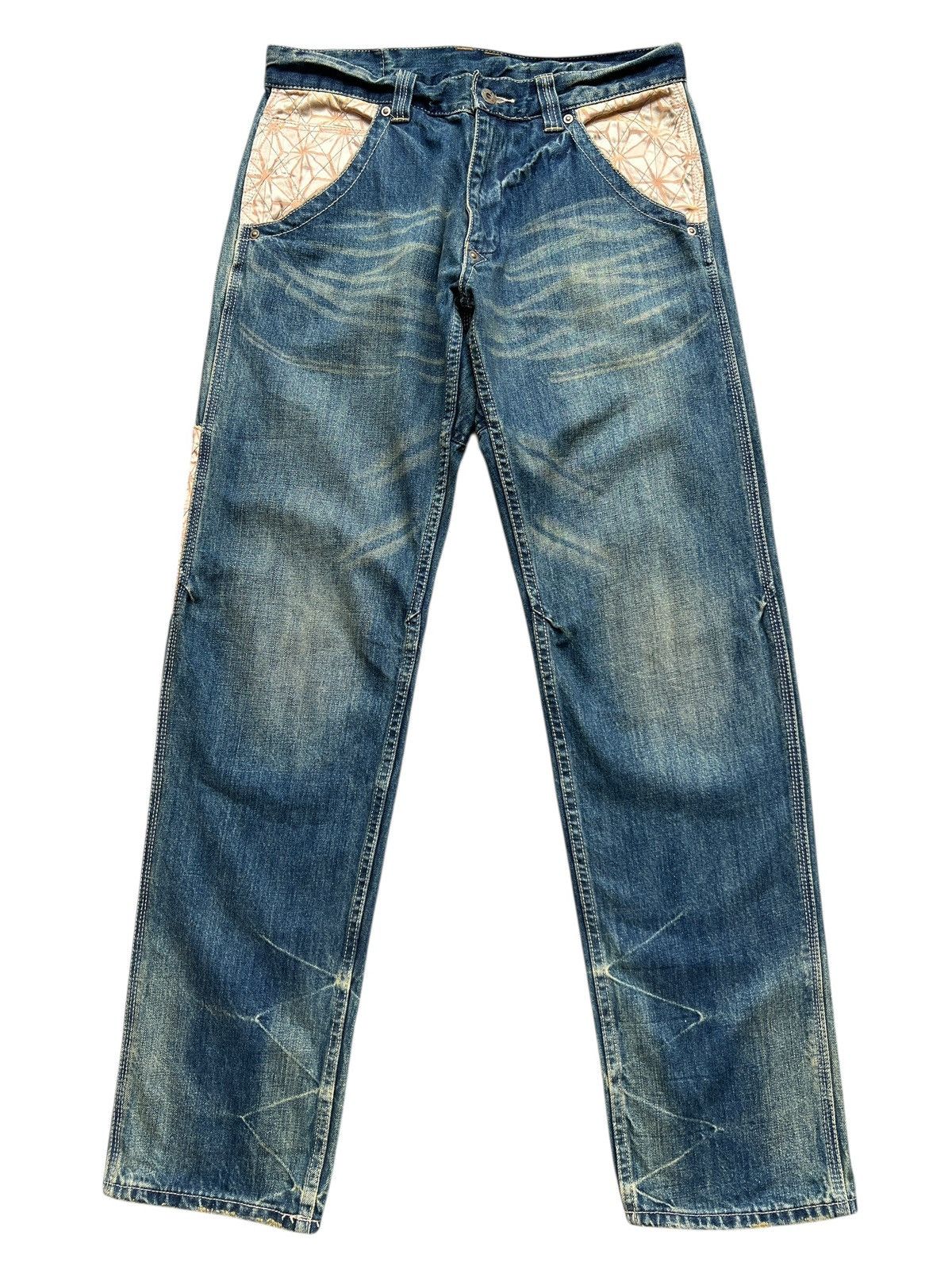 Japanese Brand Vintage Sukajan Japan Carpenter Denim Jeans 33x33 Size US 33 - 3 Thumbnail