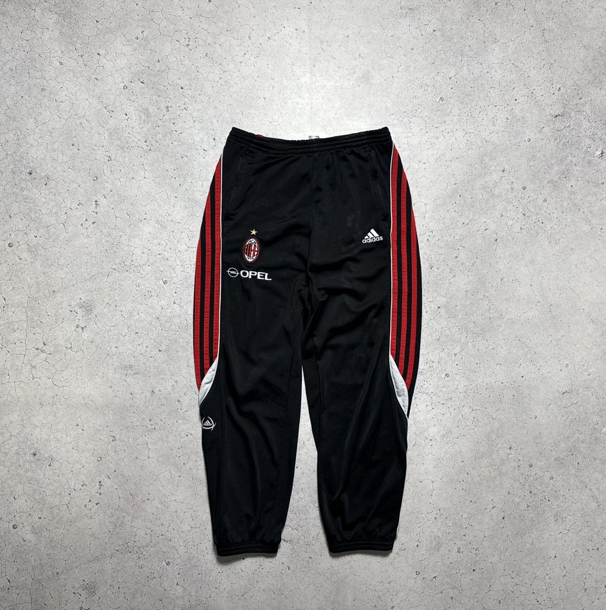 Adidas Adidas FC Milan Vintage Football Track Pants Black Size US 30 / EU 46 - 1 Thumbnail