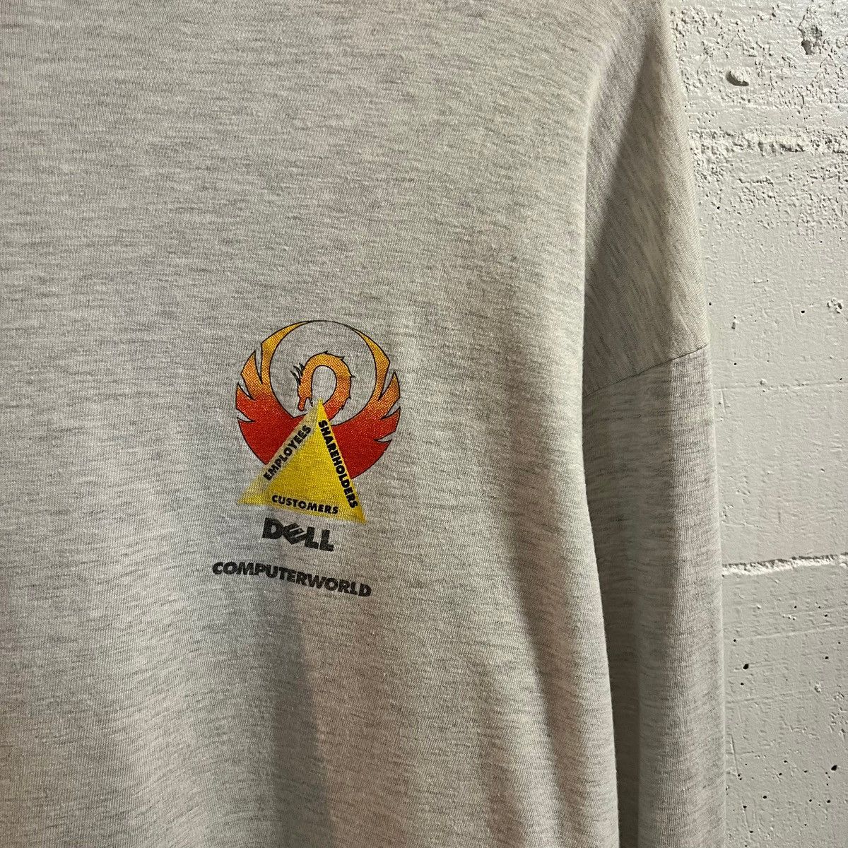 Vintage Vintage 90's Dell Computers 'Phoenix' Long Sleeve T-Shirt Size US XL / EU 56 / 4 - 3 Thumbnail