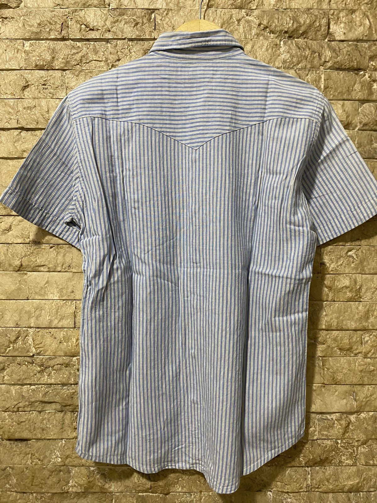 Blue Blue Japan × Japanese Brand × Vintage Blue Blue Japan Hickory Shirt Size US M / EU 48-50 / 2 - 6 Thumbnail