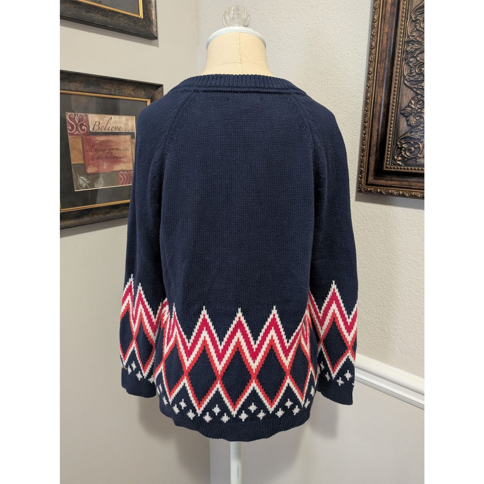 Tommy Hilfiger Tommy Hilfiger Zigzag Chevron Cardigan – Small Size S / US 4 / IT 40 - 2 Thumbnail