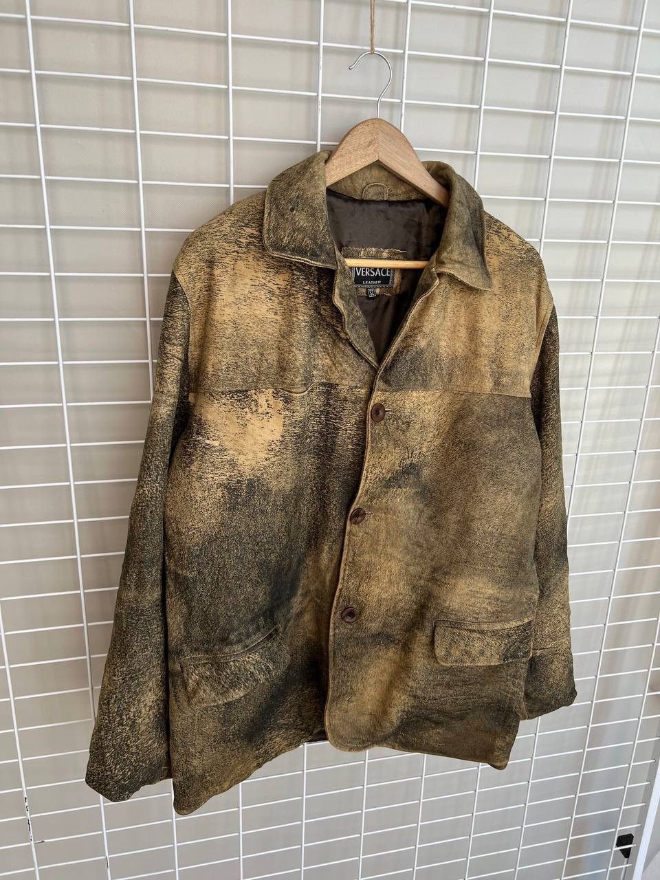 Versace Versace Leather Vintage Button Jacket Mens Size 52 or M/L Size US L / EU 52-54 / 3 - 5 Thumbnail