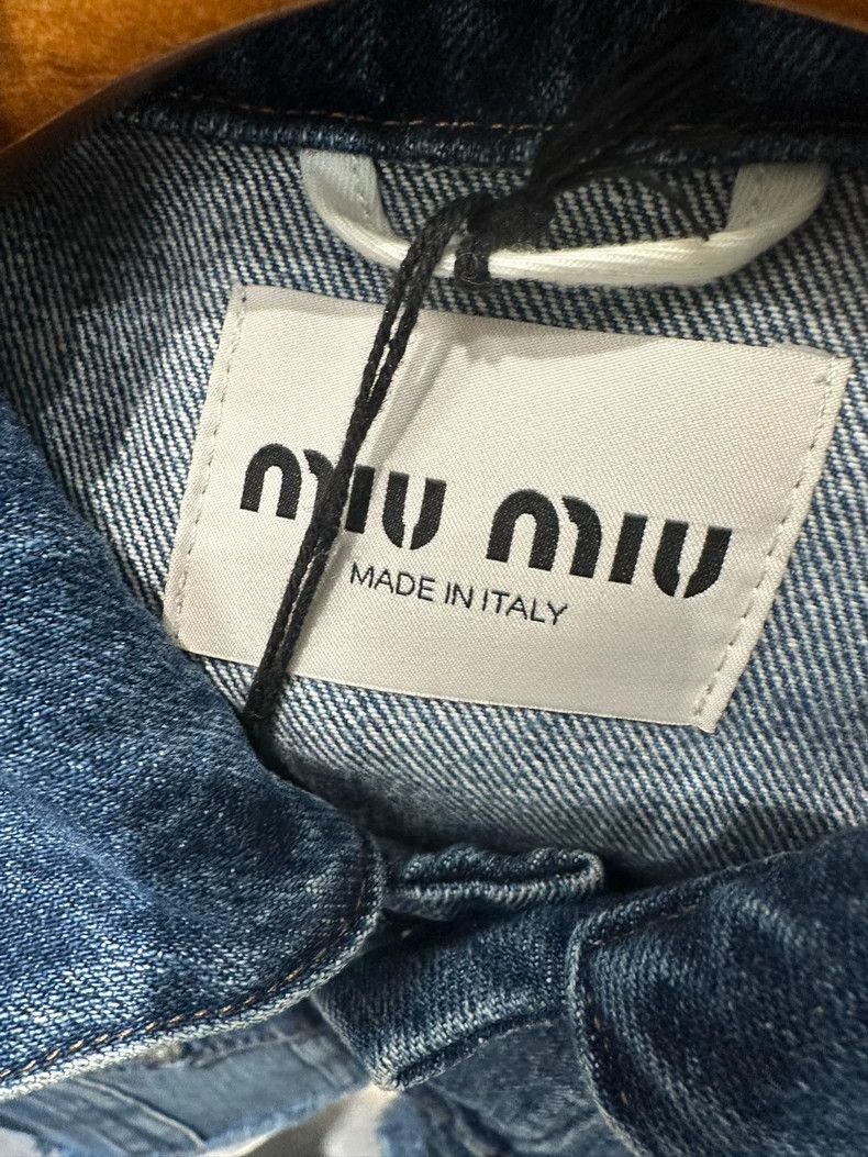 Miu Miu miu miu Small logo short denim jacket Size XS / US 0-2 / IT 36-38 - 4 Thumbnail