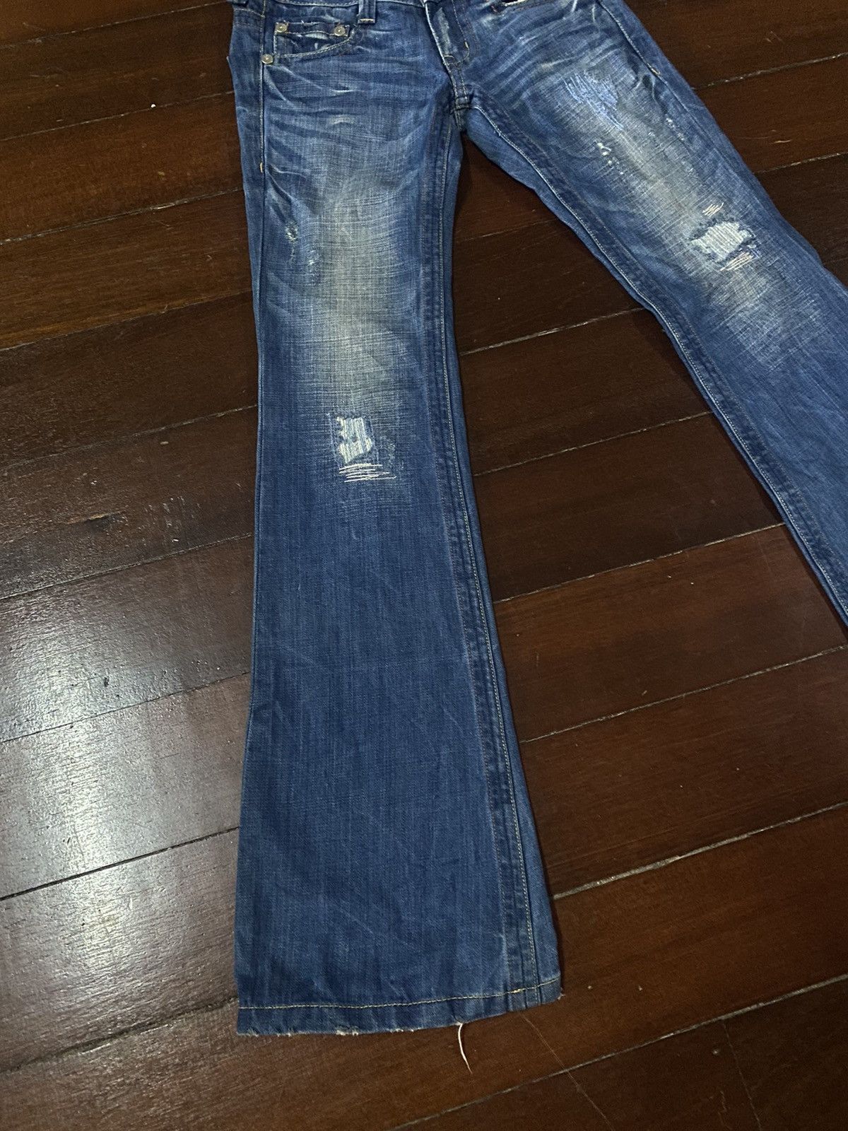 Designer FIRE DRIVE JEANS BOOT CUT WIDE LEG BAGGY Size 30" / US 8 / IT 44 - 5 Thumbnail