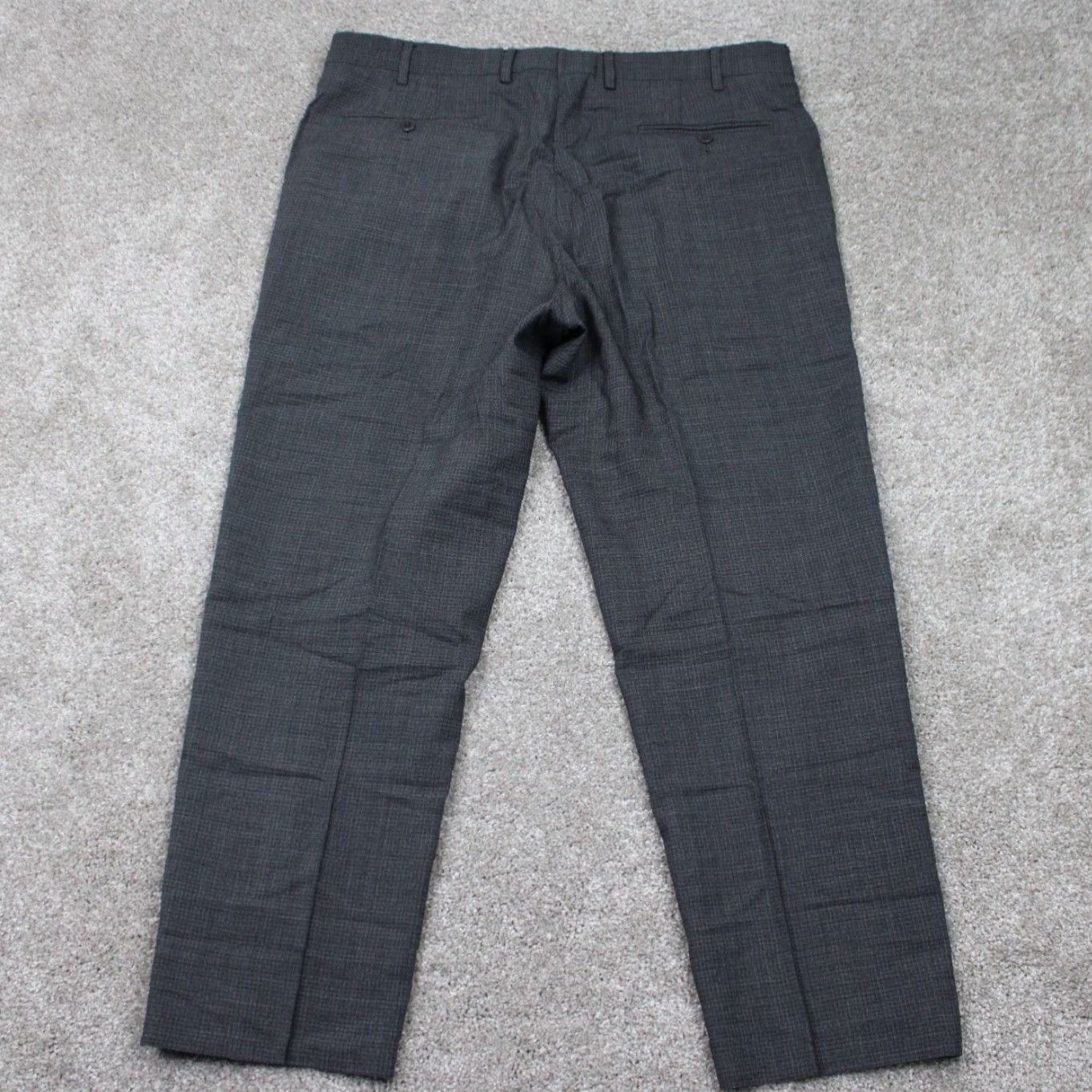 Zanella Zanella Devon Dress Pants Mens 36 Gray Flat Front 100% Wool w/ 30" inseam Size US 36 / EU 52 - 6 Thumbnail