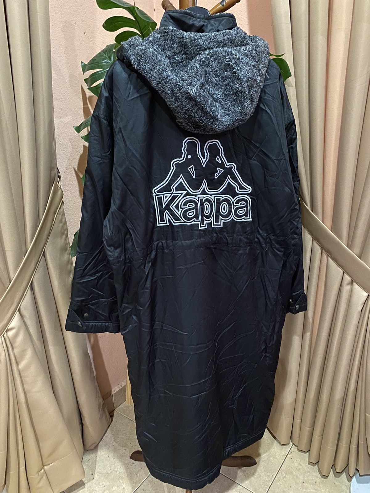 Kappa Kappa Black Long Parka Coat - Vintage with Sherpa Lining Size US L / EU 52-54 / 3 - 10 Thumbnail