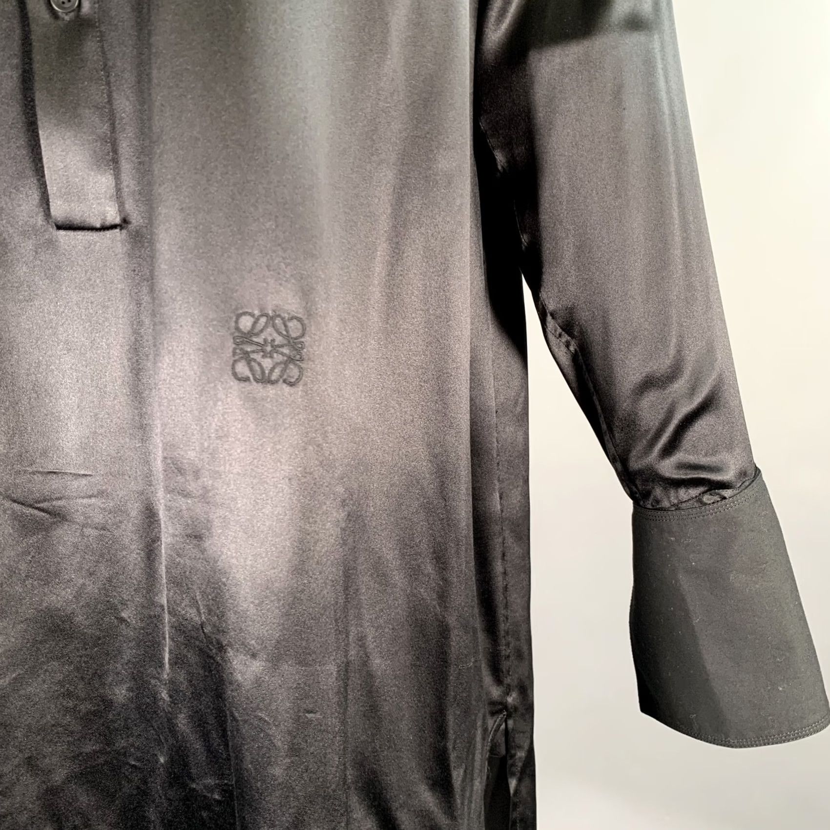 Loewe LOEWE Black Silk Tunic Long Sleeve Shirt S Mens Size US S / EU 44-46 / 1 - 6 Thumbnail