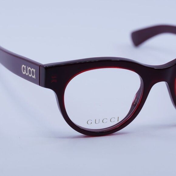 Gucci Gucci GG1792O 004 Eyeglasses Burgundy 46mm Square Frame Size ONE SIZE - 4 Thumbnail