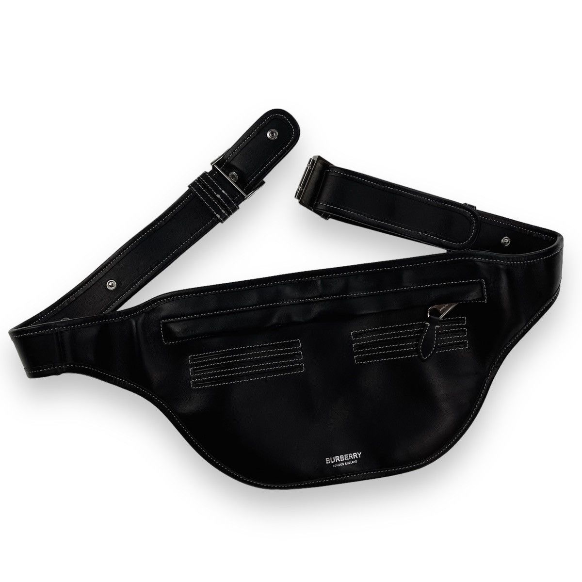 Burberry Brummell Black Leather Belt Bag