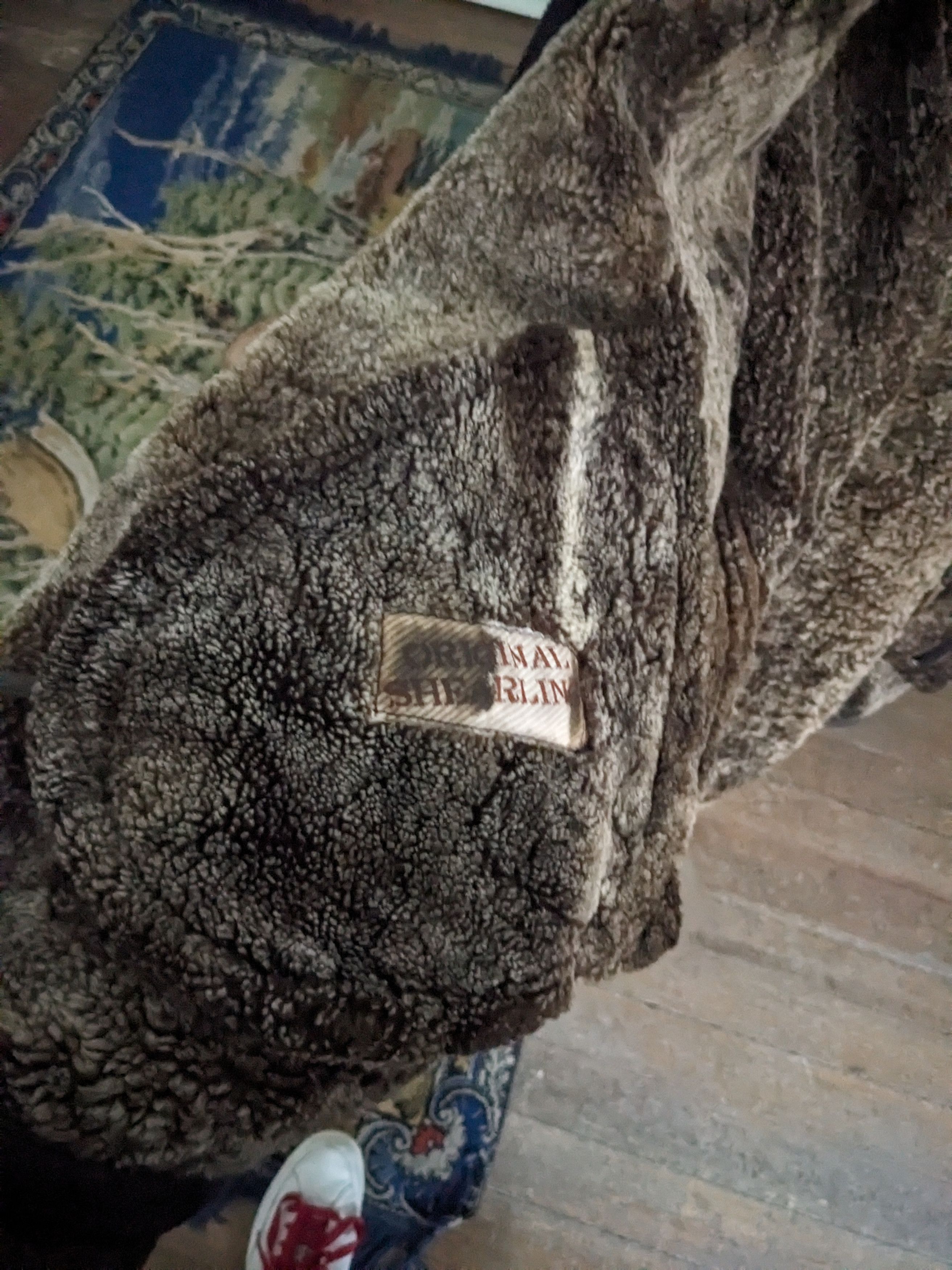 Vintage Vintage Leather Shearling Button Jacket Sherpa Lined Coat Size US XL / EU 56 / 4 - 6 Thumbnail