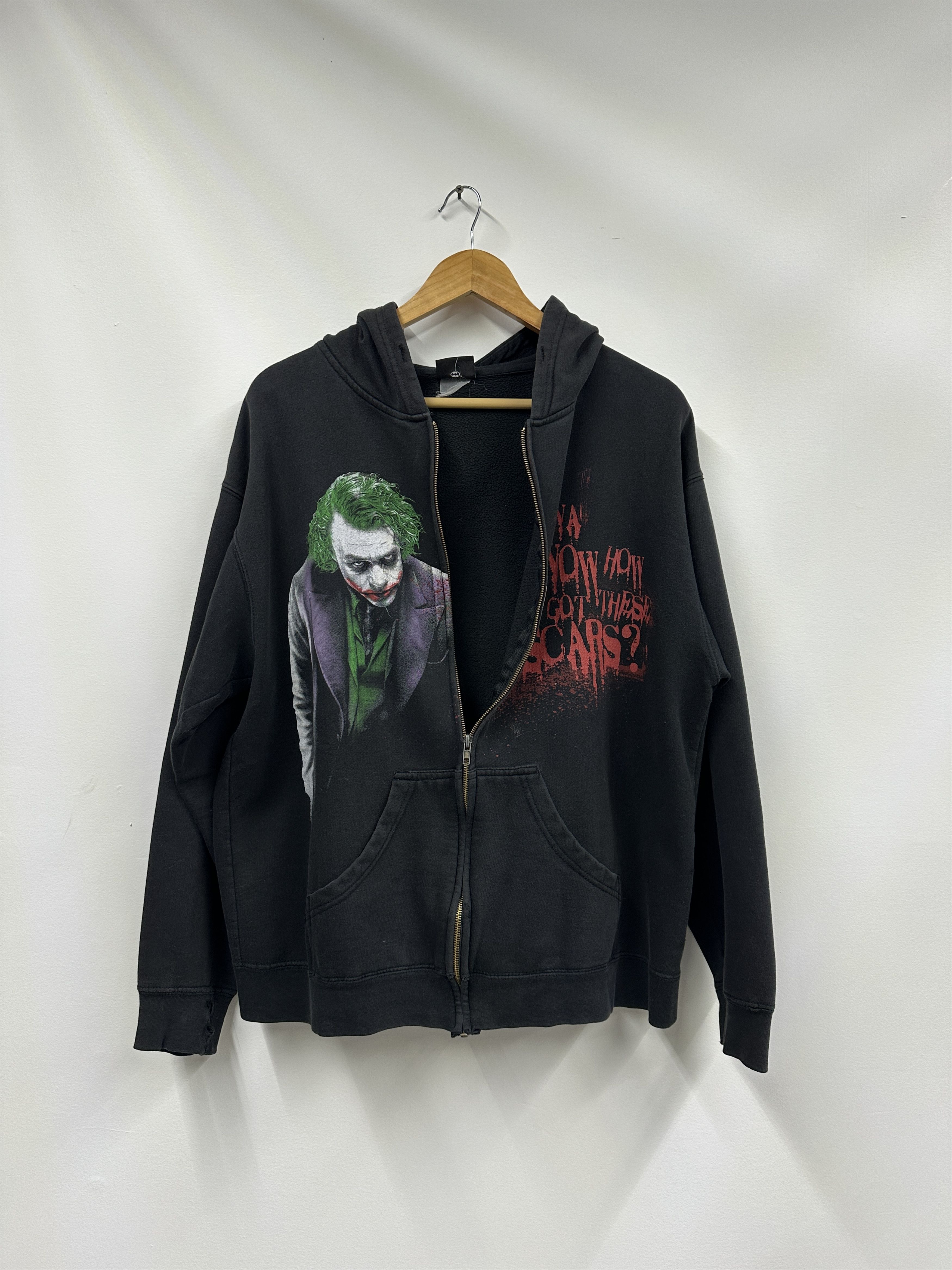 Other Vintage The Dark Knight Joker Zip Hoodie Black Rare Size US L / EU 52-54 / 3 - 5 Thumbnail