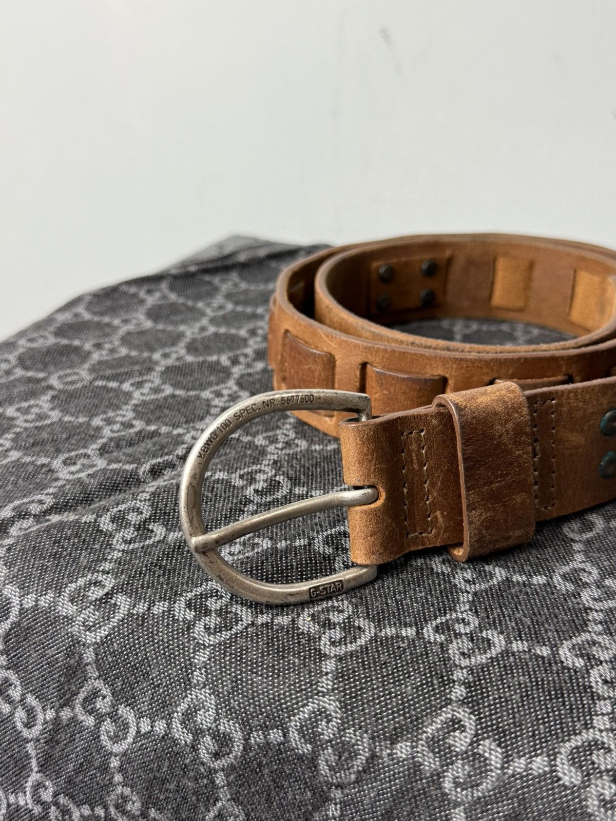 G-Star G Star Vintage Leather Belt Western Cowboy Texas Sendra Size ONE SIZE - 2 Thumbnail