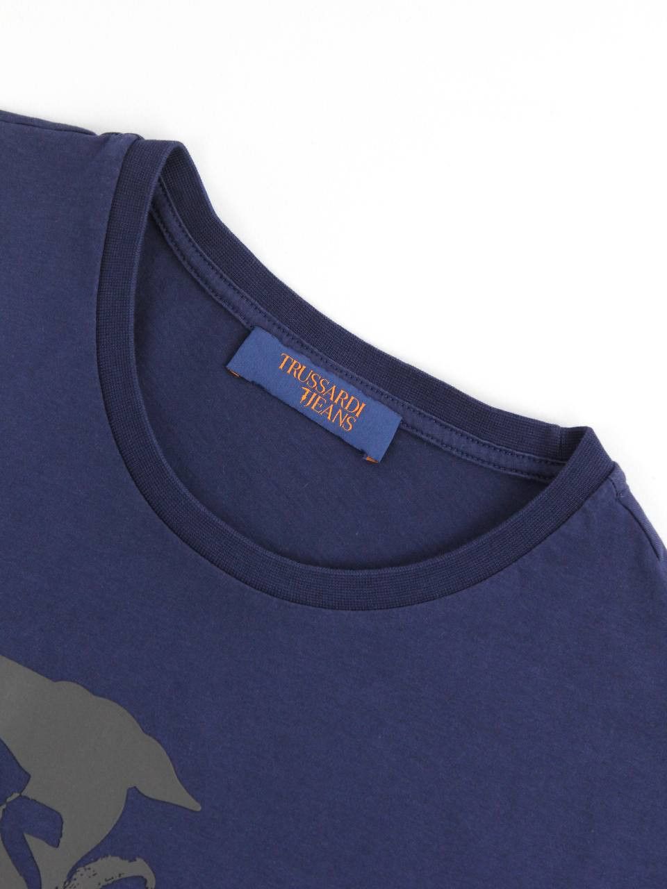 Trussardi TRUSSARDI JEANS Blue T-shirt with print Size US L / EU 52-54 / 3 - 7 Thumbnail