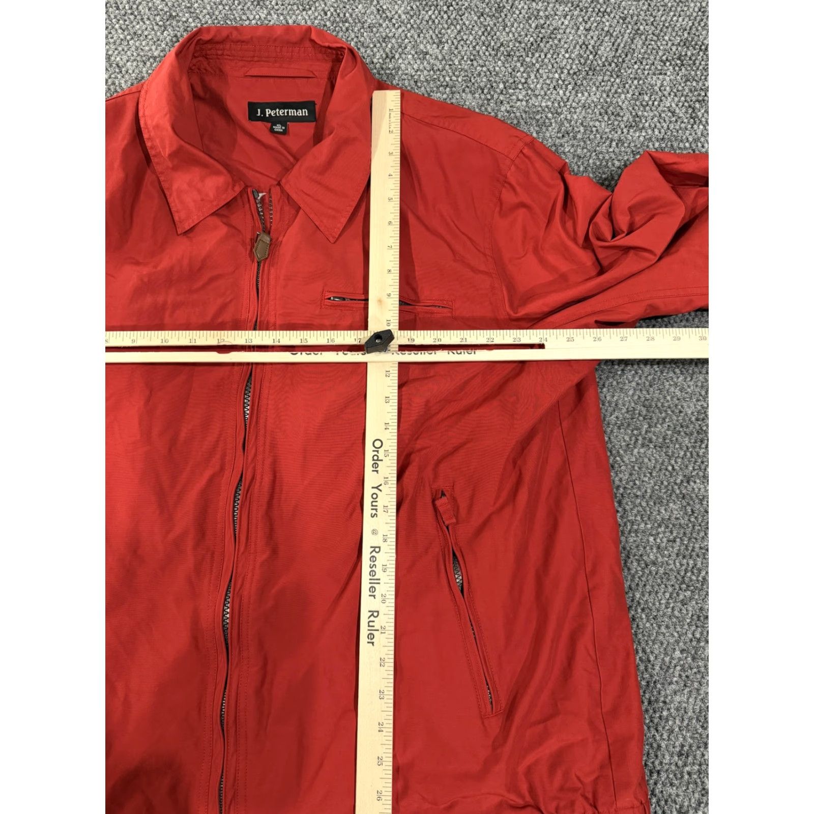 Vintage J. Peterman Jacket Mens XL Red Lightweight Lined Windbreaker Full Zip Collared Size US XL / EU 56 / 4 - 3 Thumbnail