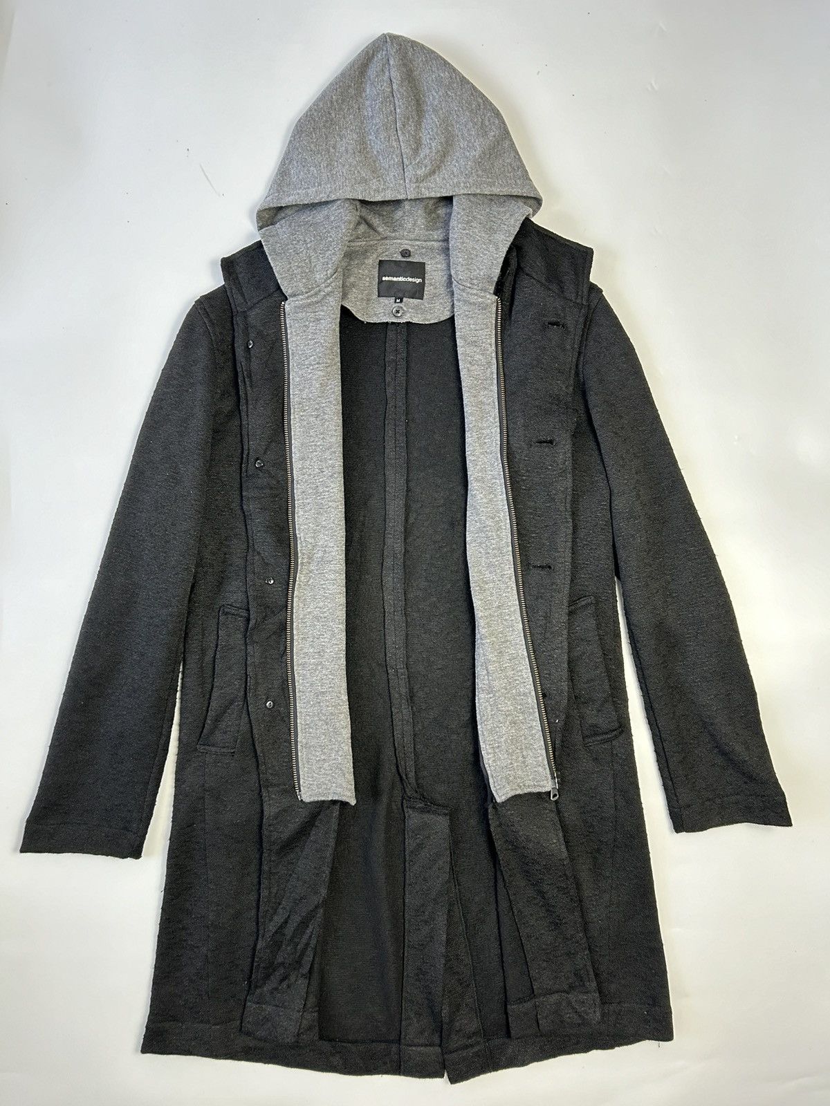 semanticdesign SEMANTIC DESIGN LONG JACKET WITH ATTACHED HOODIE Size US M / EU 48-50 / 2 - 3 Thumbnail