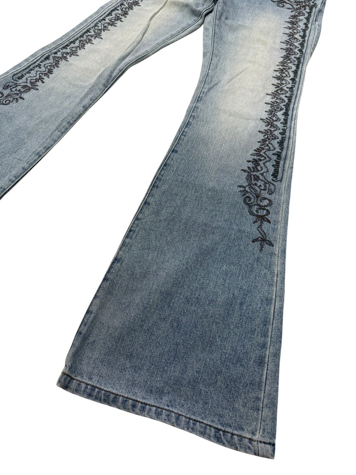 Morgan Homme Flared Jeans Japan Morgan Homme Faded Nice Design Denim Size US 29 - 7 Thumbnail