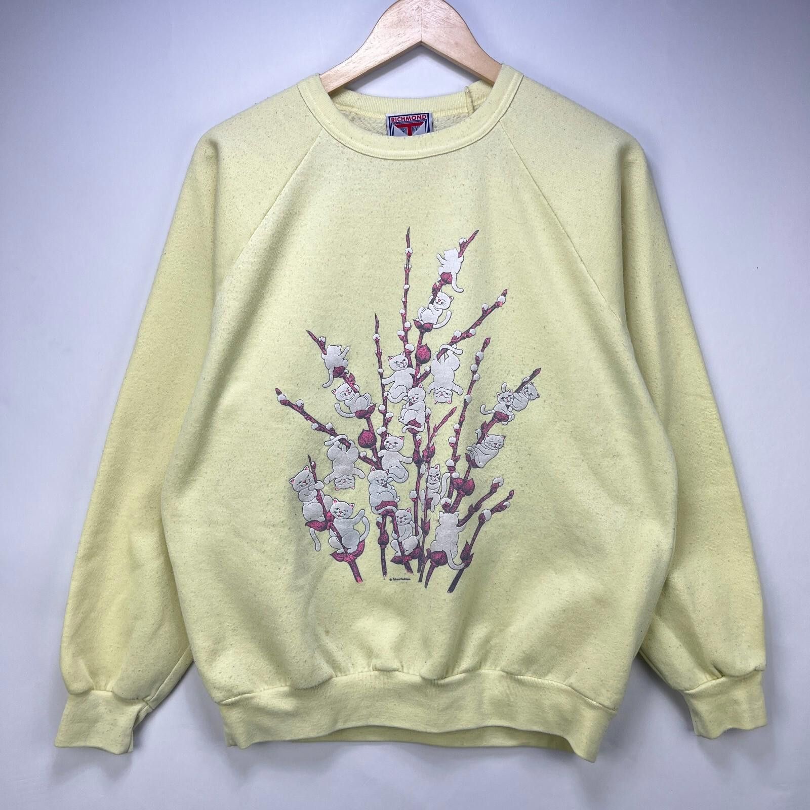 Vintage Vintage 90s Cat Art Cute Animal Nature Sweatshirt Large Size US L / EU 52-54 / 3 - 3 Thumbnail