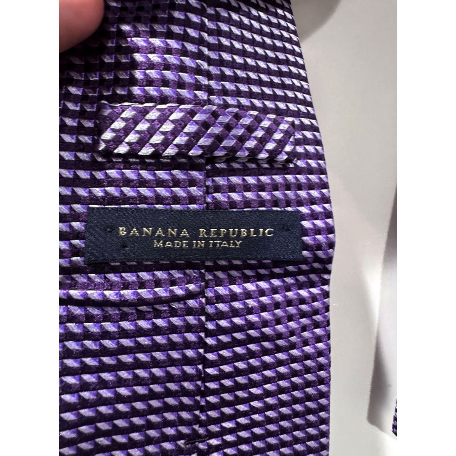 Banana Republic Banana Republic Purple Silk Neck Tie Made Italy Mens Size ONE SIZE - 4 Thumbnail