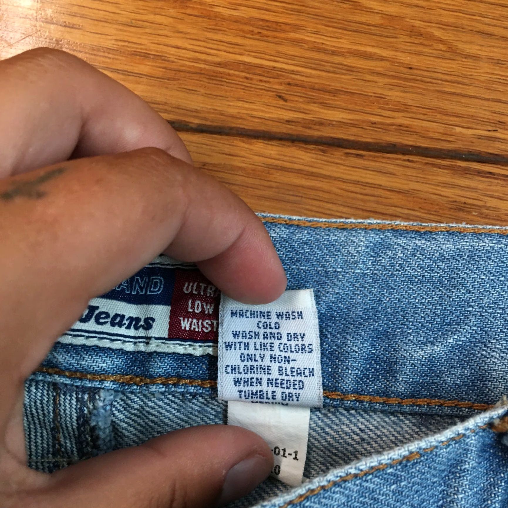 Old Navy Vintage Old Navy Women's Jeans Size 10 Regular Fit 34x25 Blue Denim Low Waist 90s Bohemian Size 32" / US 10 / IT 46 - 7 Thumbnail