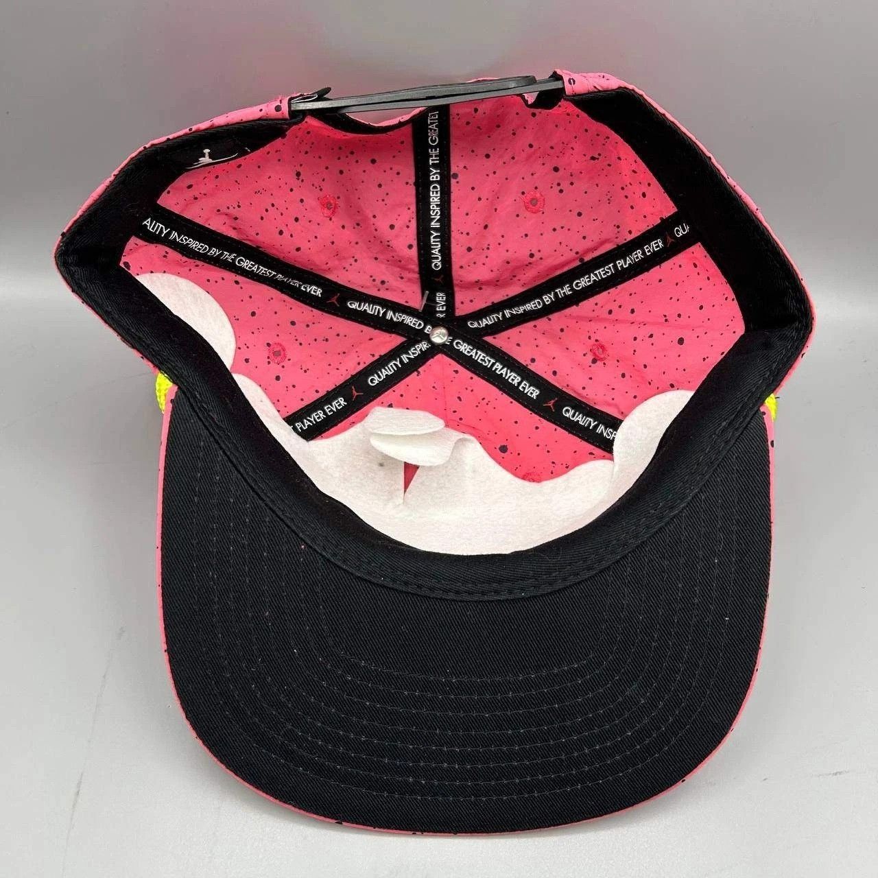 Jordan Brand Air Jordan Hat Men Pink Black Speckled Print Snap Back Cap Size ONE SIZE - 2 Thumbnail