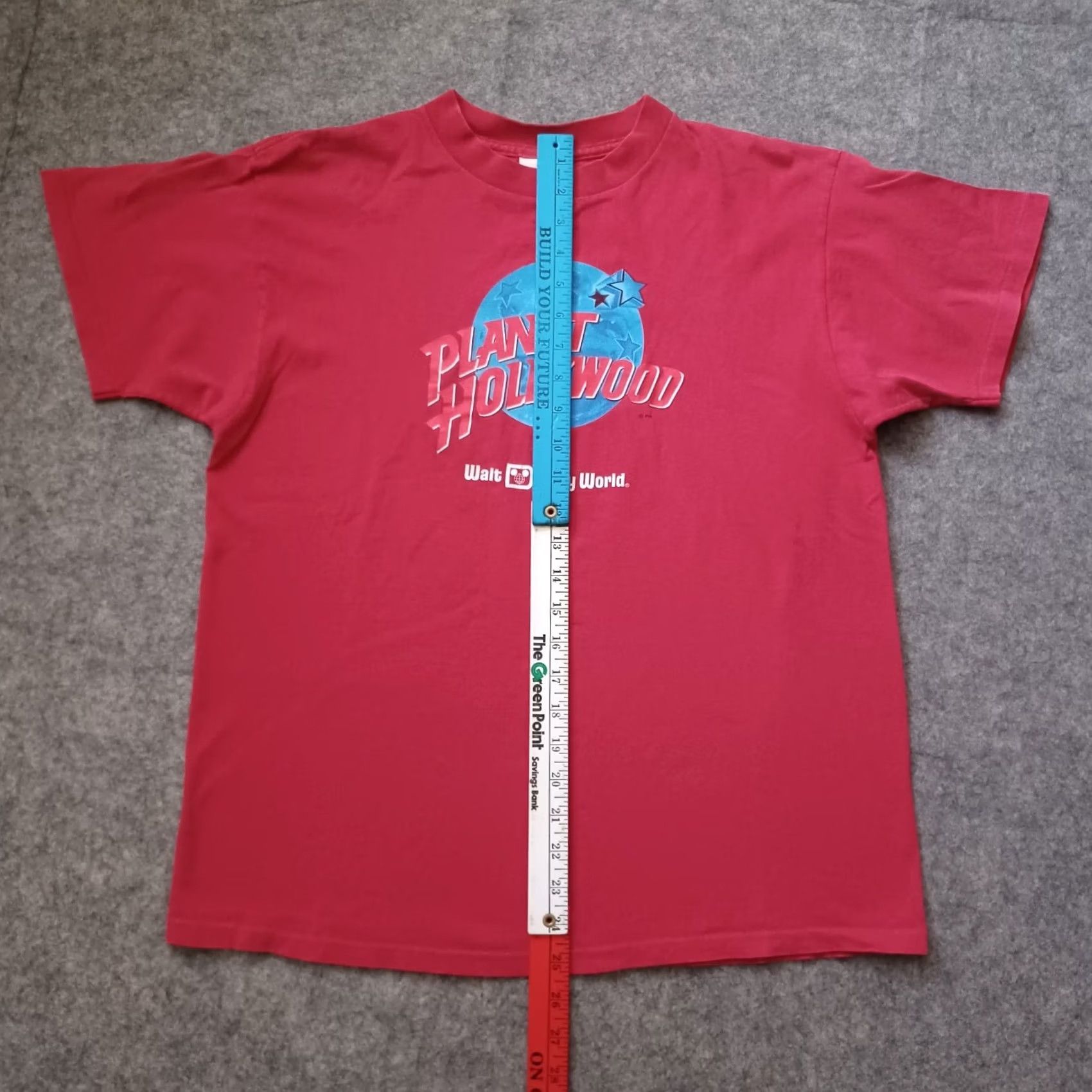 Planet Hollywood VINTAGE Planet Hollywood Womens T-Shirt L Red 90s Disney USA Shirt Short Sleeve Crew Neck Cotton Logo Graphic 1990s Men/Women? Size L / US 10 / IT 46 - 7 Thumbnail