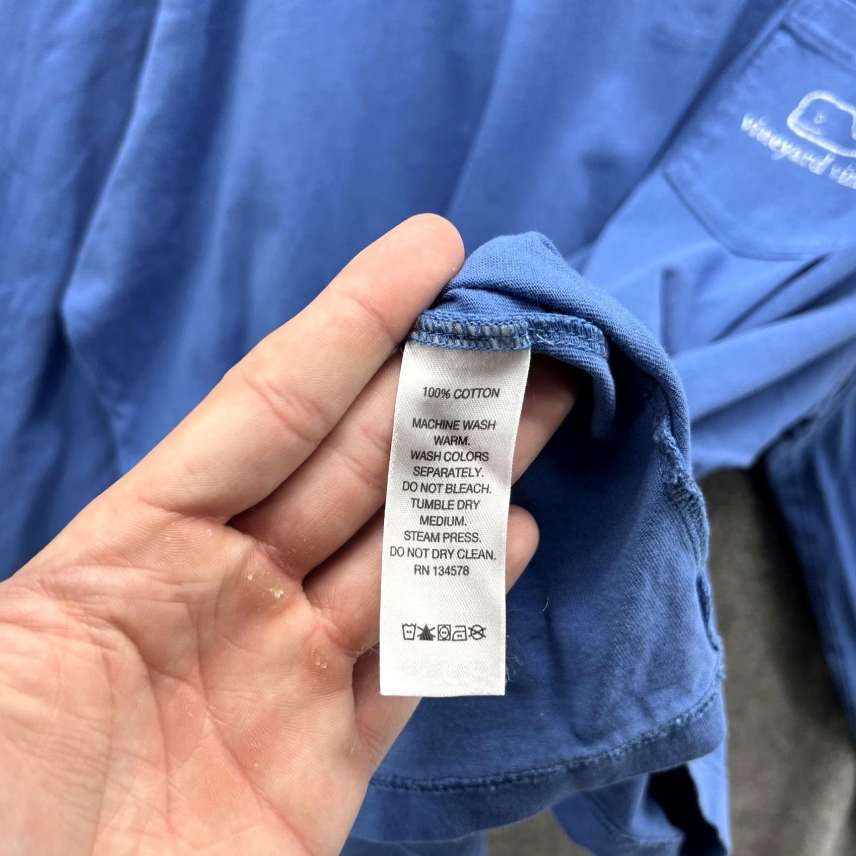 Vineyard Vines Vineyard Vines Shirt Mens 2XL Blue Long Sleeve Pocket Whale Graphic Logo Size US XXL / EU 58 / 5 - 6 Thumbnail
