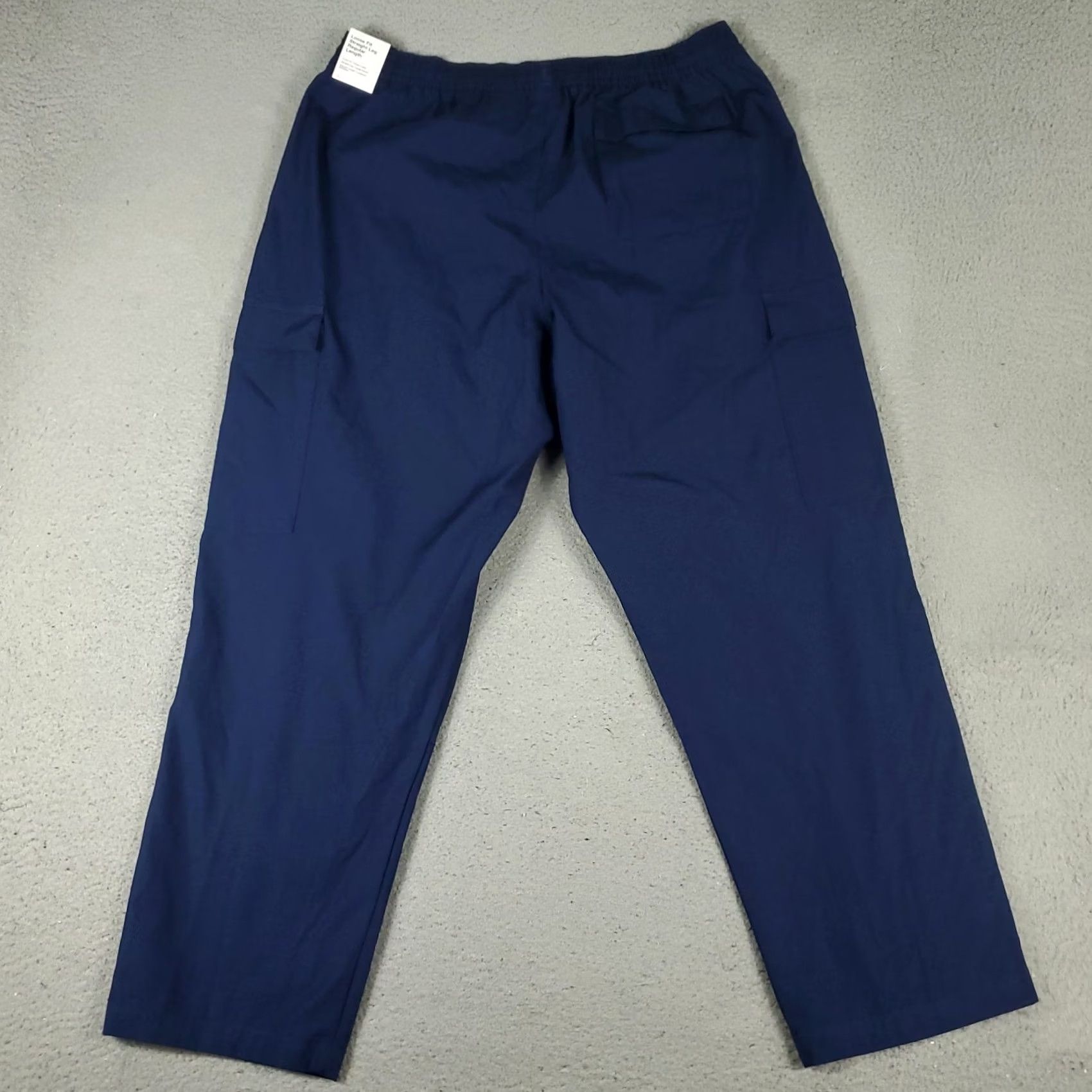 Nike Nike Pants Mens 2XL 36x30 Blue Cargo Drawstring Cotton Slash Pockets Size US 39 - 7 Thumbnail