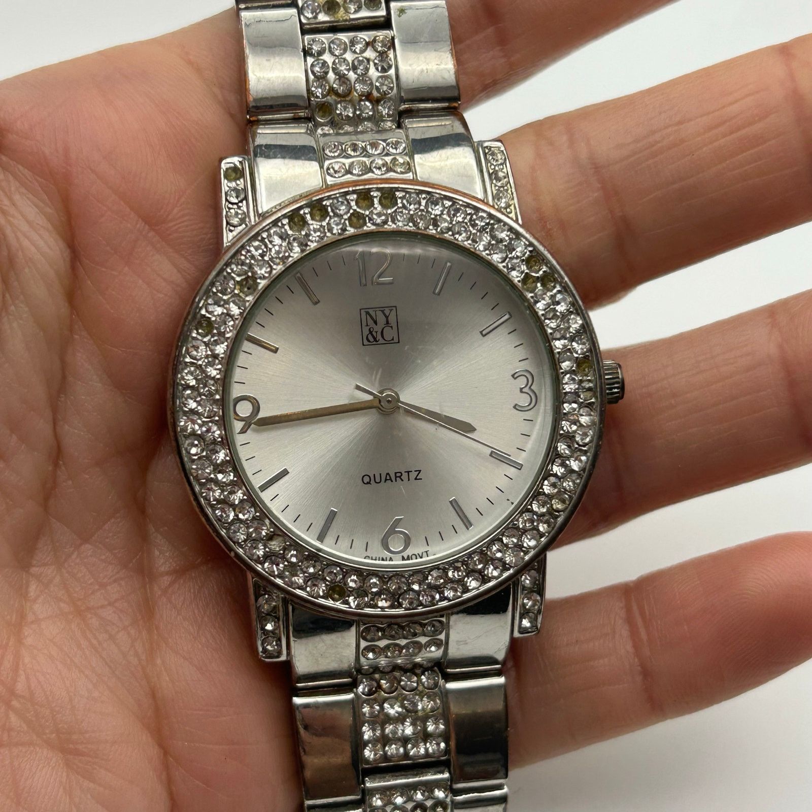 Other New York & Company Women's Silver-Tone Crystal Analog Watch Size ONE SIZE - 7 Thumbnail