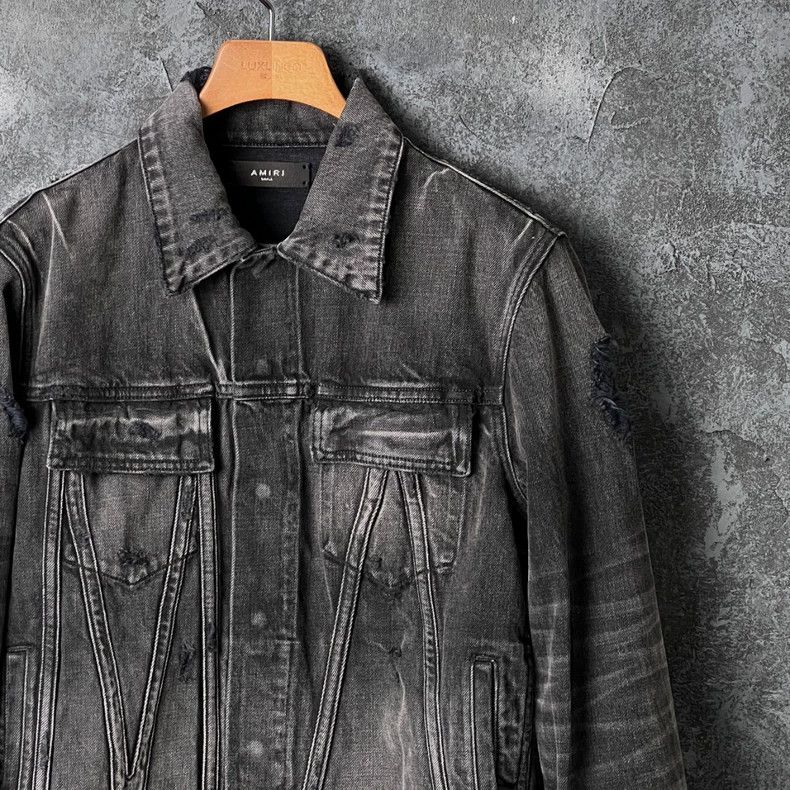 Amiri Amiri Washed and bleached pure cotton denim jacket Size US S / EU 44-46 / 1 - 3 Thumbnail