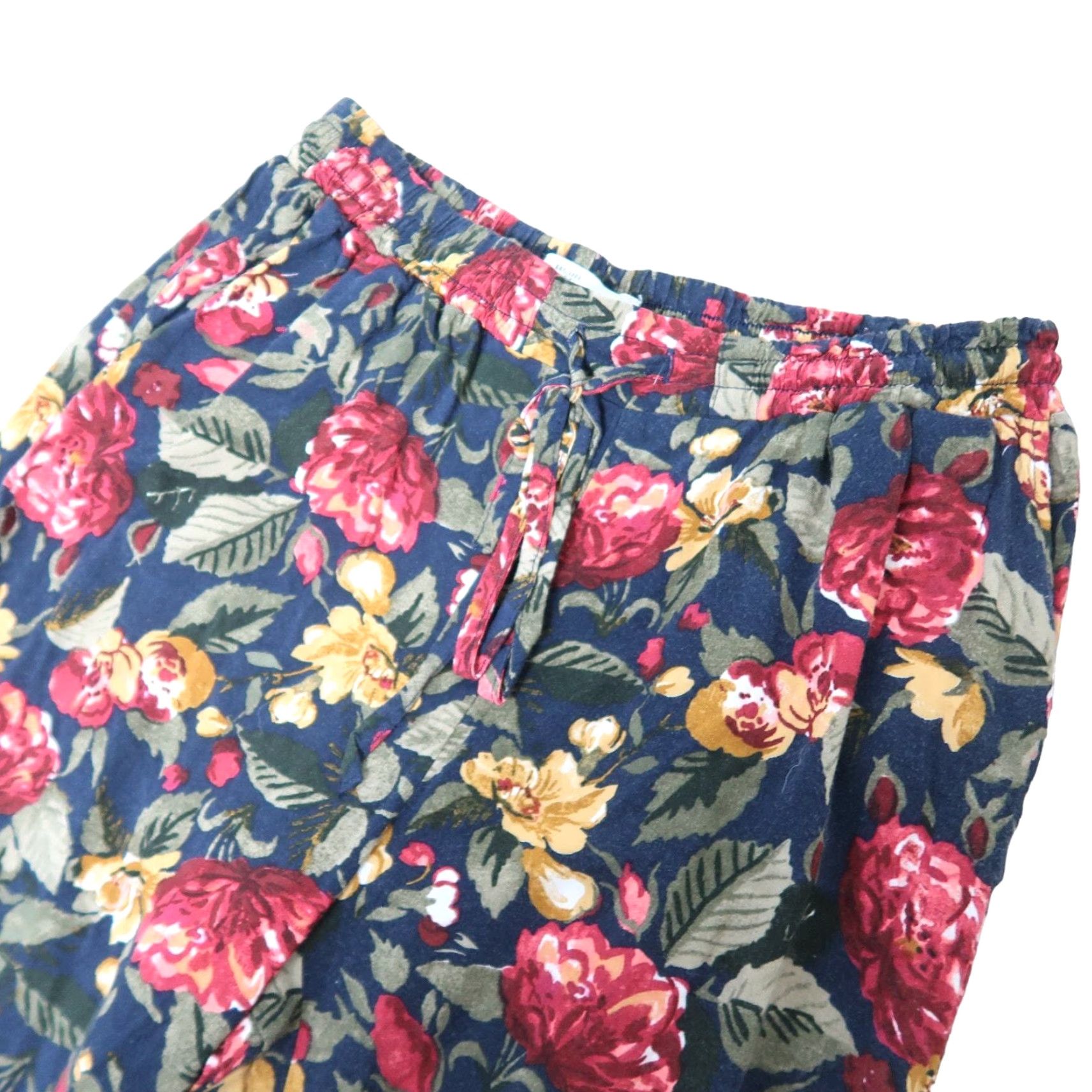 Abercrombie & Fitch Abercrombie & Fitch jogger pants Women S Navy blue pink retro floral print casual 90s Viscose tapered jegging style busy pockets Size 28" / US 6 / IT 42 - 2 Thumbnail