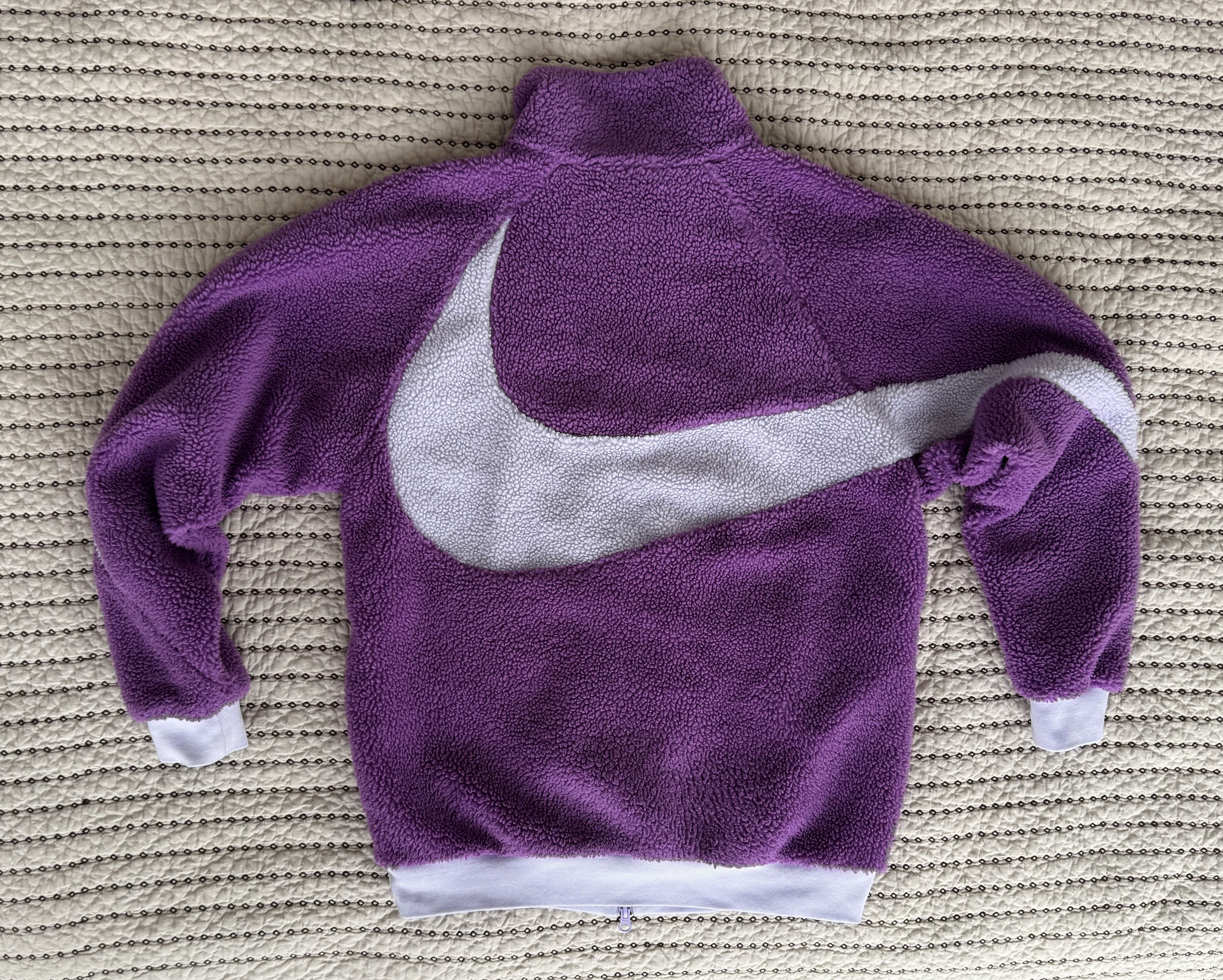 Nike VINTAGE NIKE REVERSIBLE BOA FLEECE JACKET FUSCHIA PURPLE MED Size US M / EU 48-50 / 2 - 2 Thumbnail