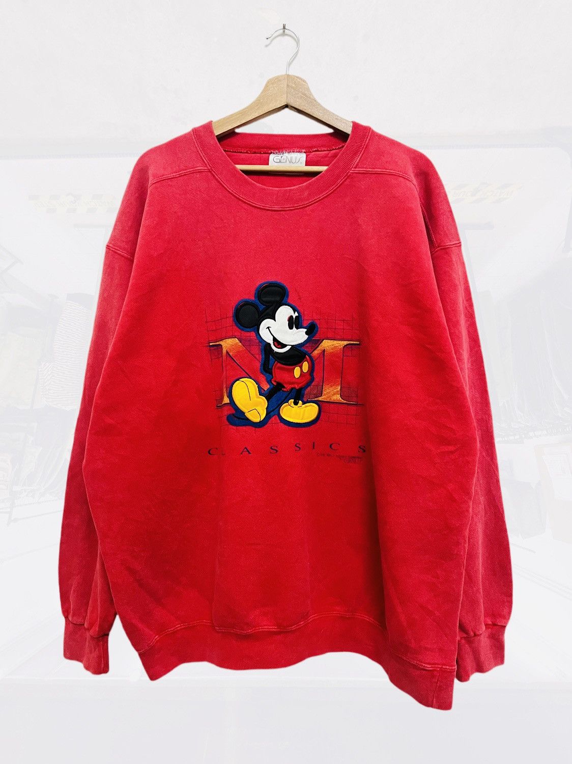 Disney × Mickey Mouse × Vintage Vintage 90s Mickey Mouse Oversize Crewneck Size US XL / EU 56 / 4 - 1 Thumbnail