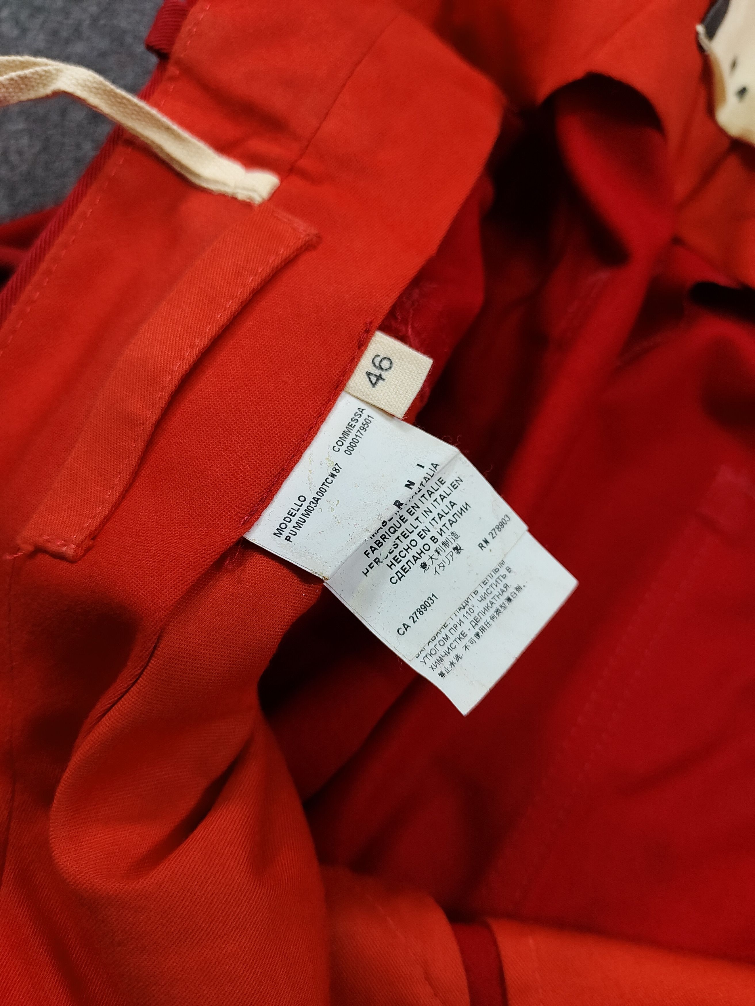 Marni Marni- Minimalism Blood Red Tailored Trousers Size US 31 - 8 Thumbnail
