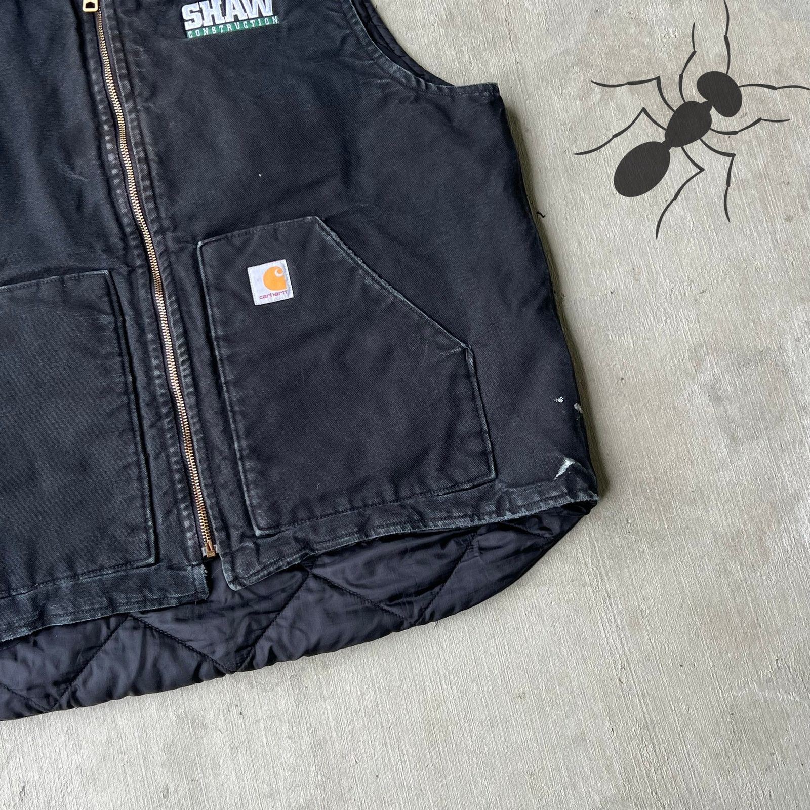 Carhartt × Vintage Carhartt V01 BLK black work wear vest Size US XL / EU 56 / 4 - 3 Thumbnail