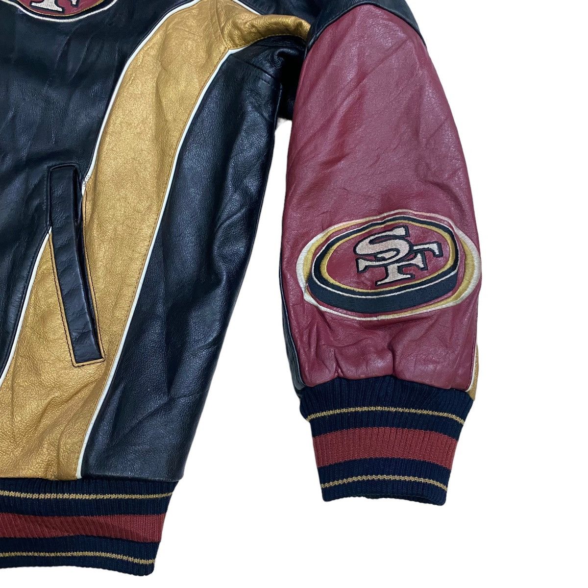 NFL Vintage SF 49ers NFL Leather Bomber Varsity Jacket Size US XL / EU 56 / 4 - 10 Thumbnail