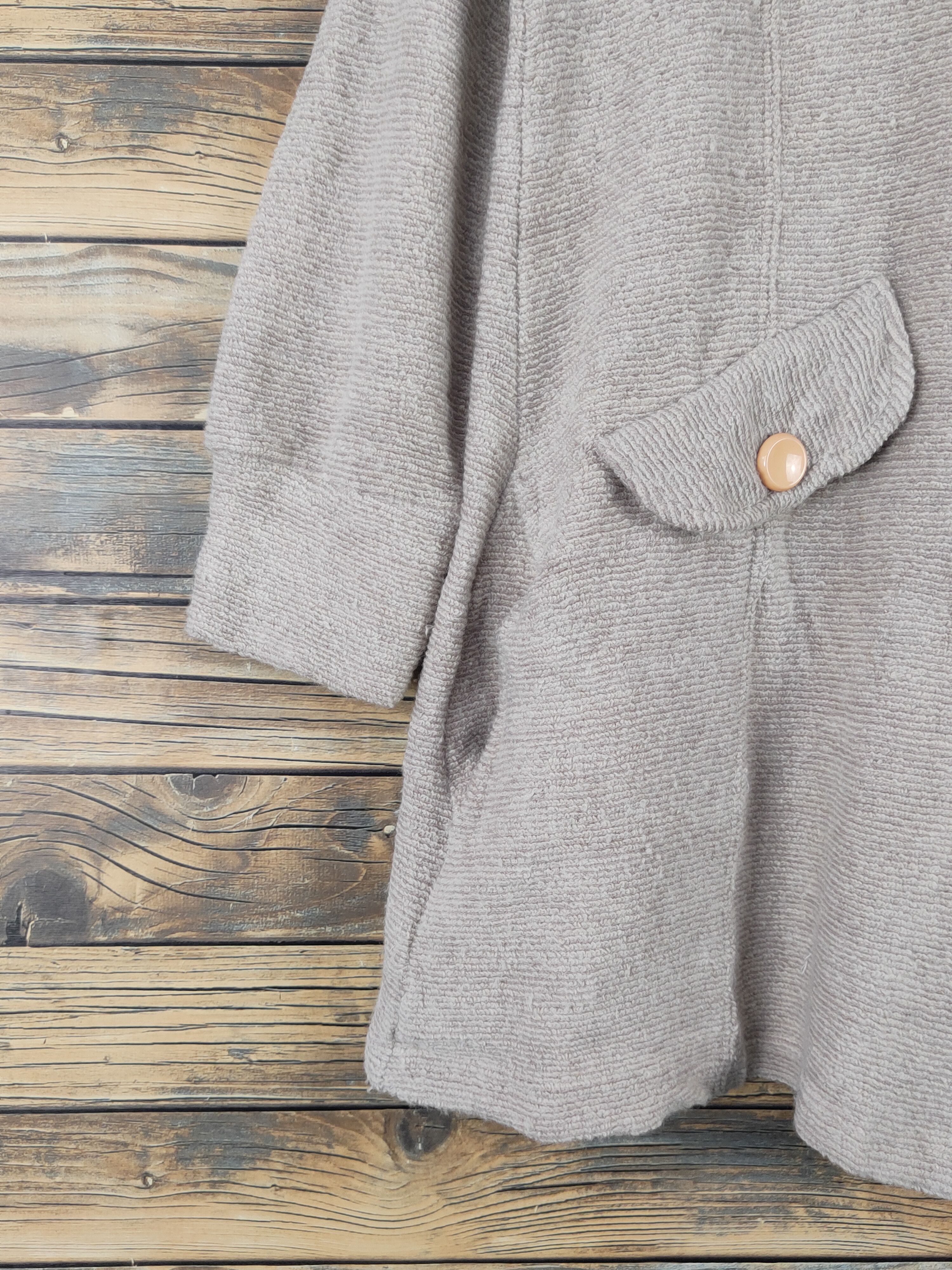 Homespun Knitwear × Japanese Brand × Vintage Winter Stuff Radiate Light Brown Hoodie Knitwear Sweaters Size M / US 6-8 / IT 42-44 - 5 Thumbnail