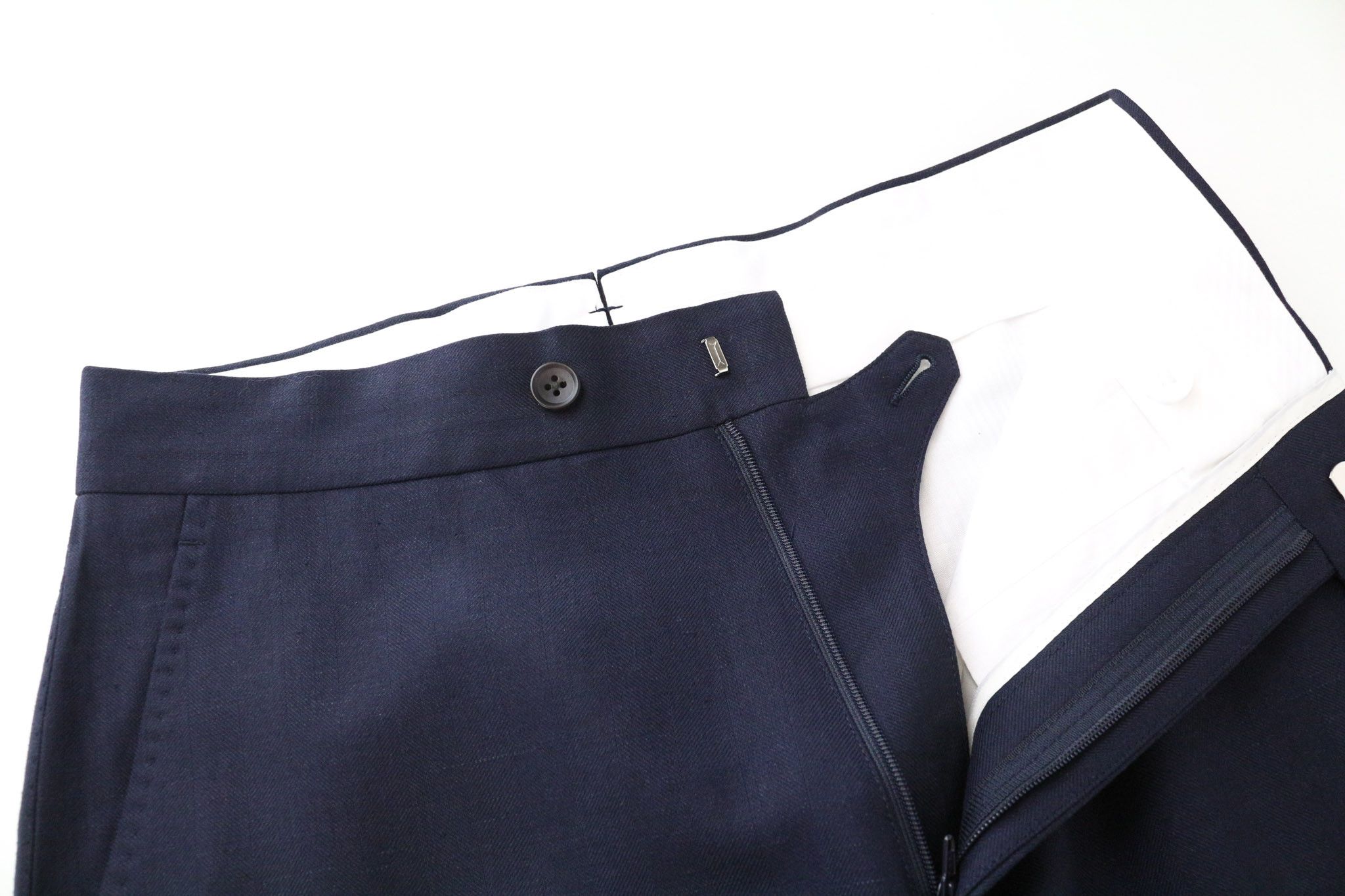 Suitsupply LA SPALLA UK32R Blue Wool Silk Linen Suit 74636 Size 34S - 14 Thumbnail