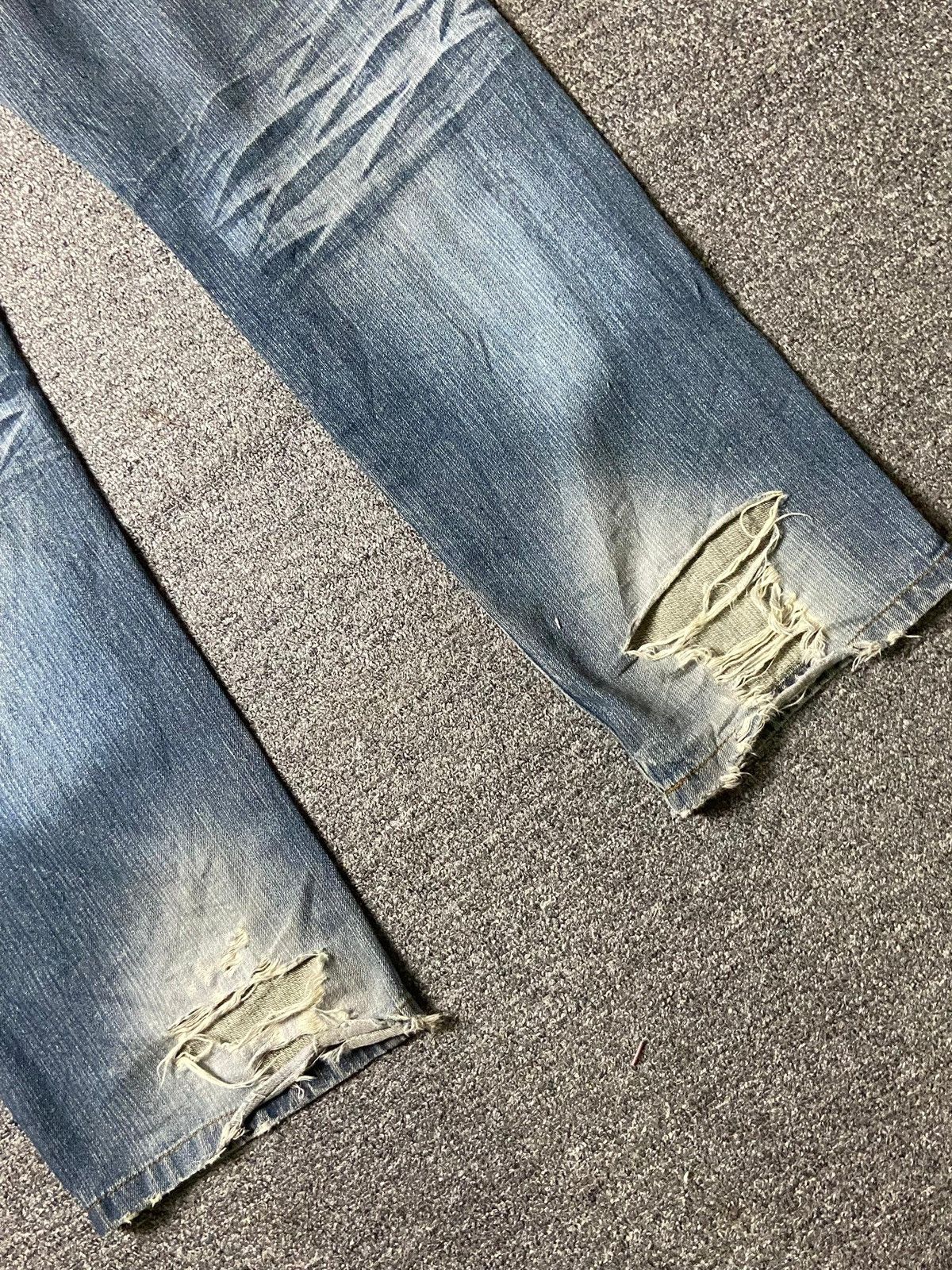 Japanese Brand Amore Puro American Distressed Denim Jeans (142) Size US 40 / EU 56 - 6 Thumbnail