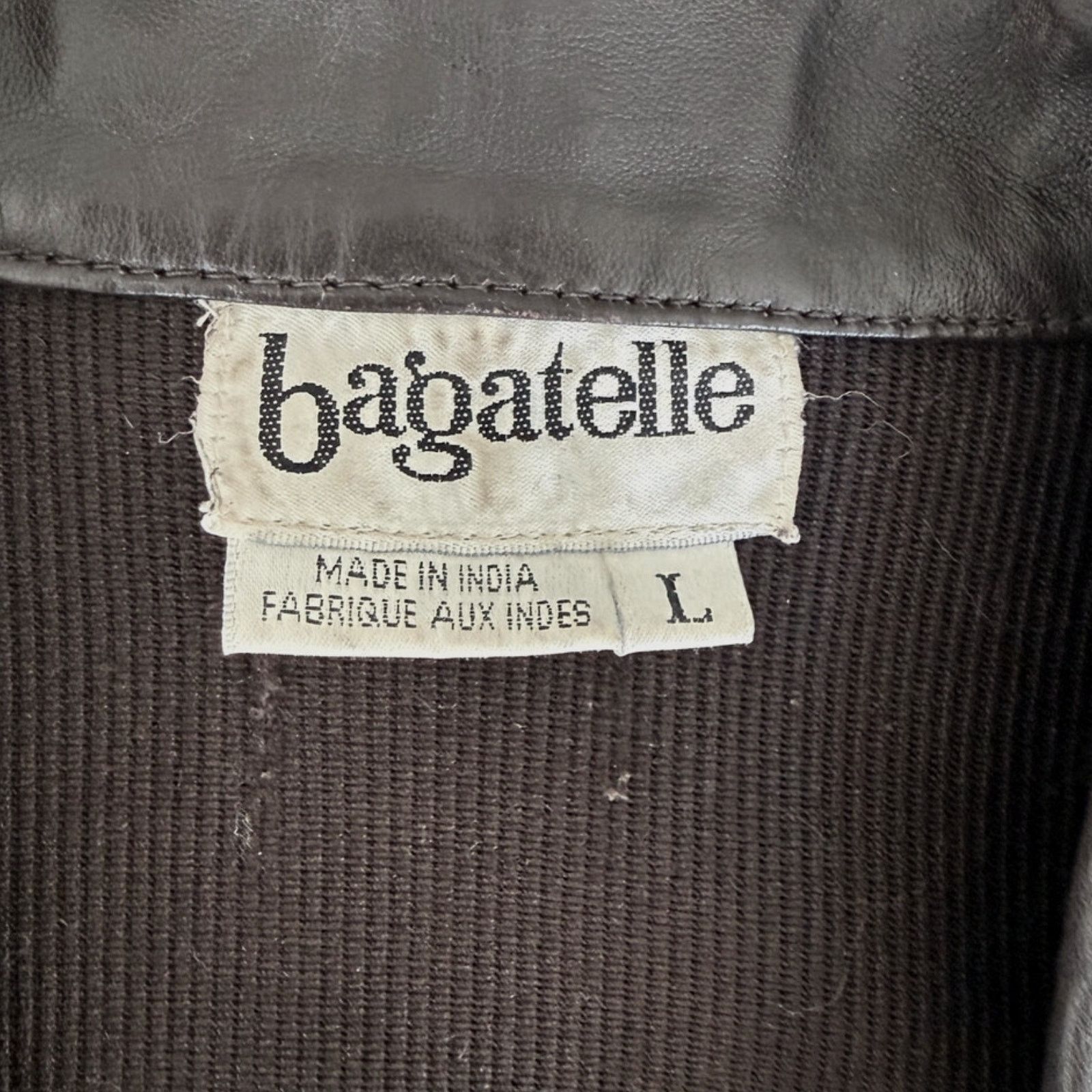 Wilsons Leather 90s Bagatelle Brown Leather Vest Fitted Knit Back Size L Size L / US 10 / IT 46 - 3 Thumbnail