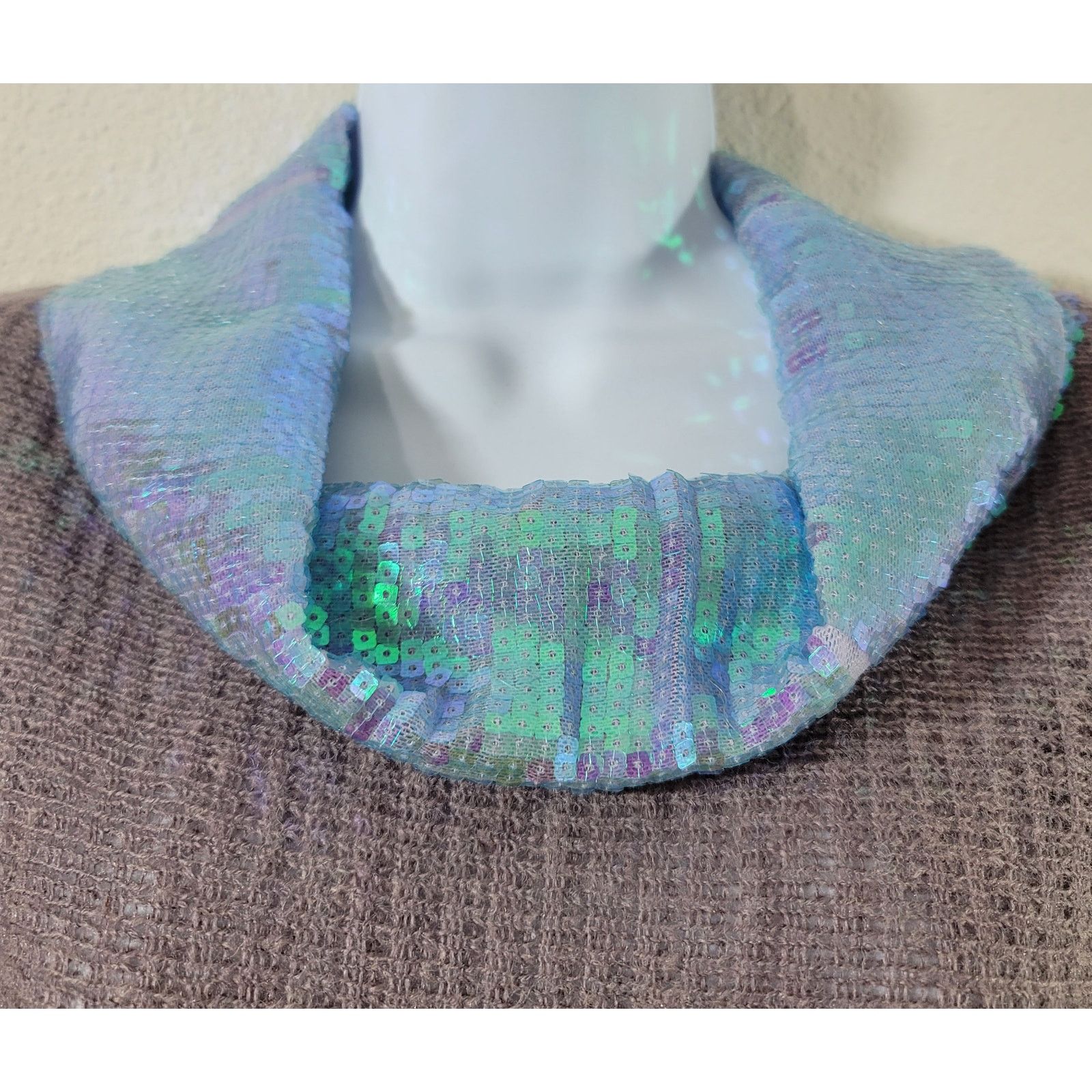 Other Love Change Mauve Sequin Cowl Neck Cropped Sweater XL Soft Size XL / US 12-14 / IT 48-50 - 6 Thumbnail