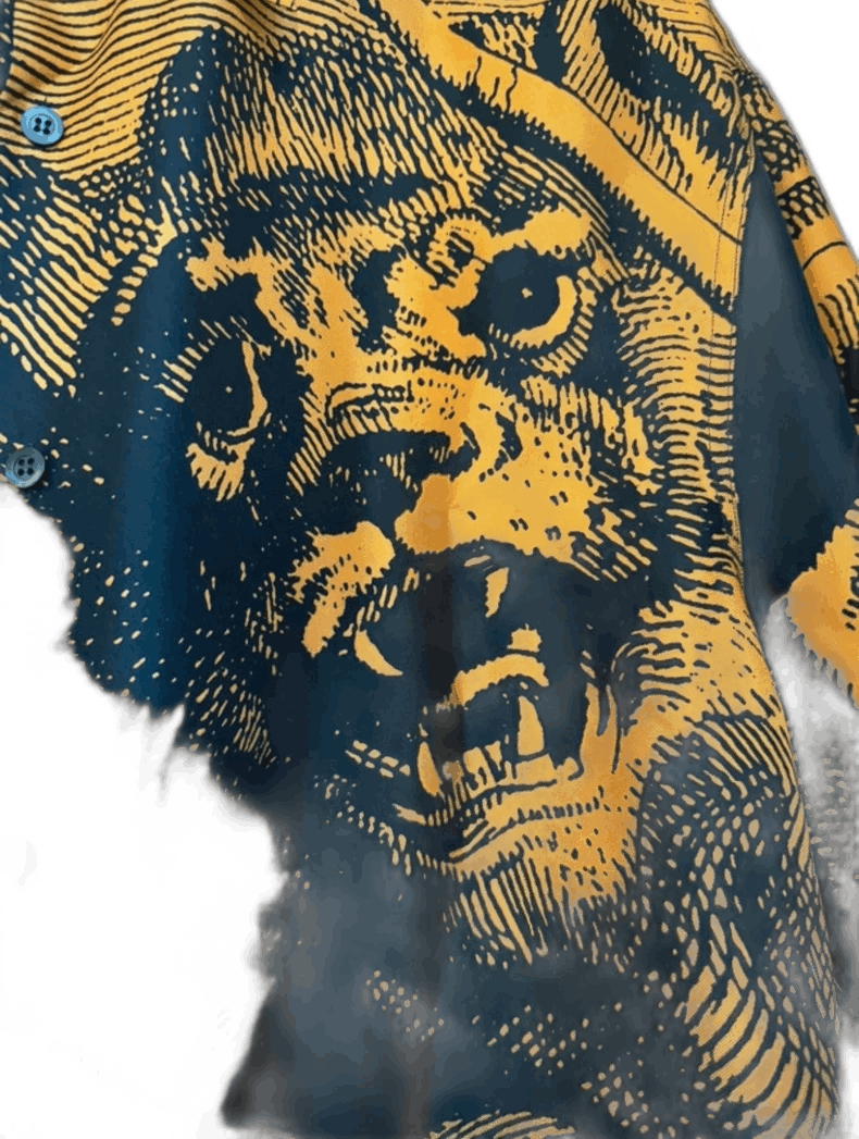 Dries Van Noten drapes van noten silk printed lion shirt Size US M / EU 48-50 / 2 - 1 Thumbnail