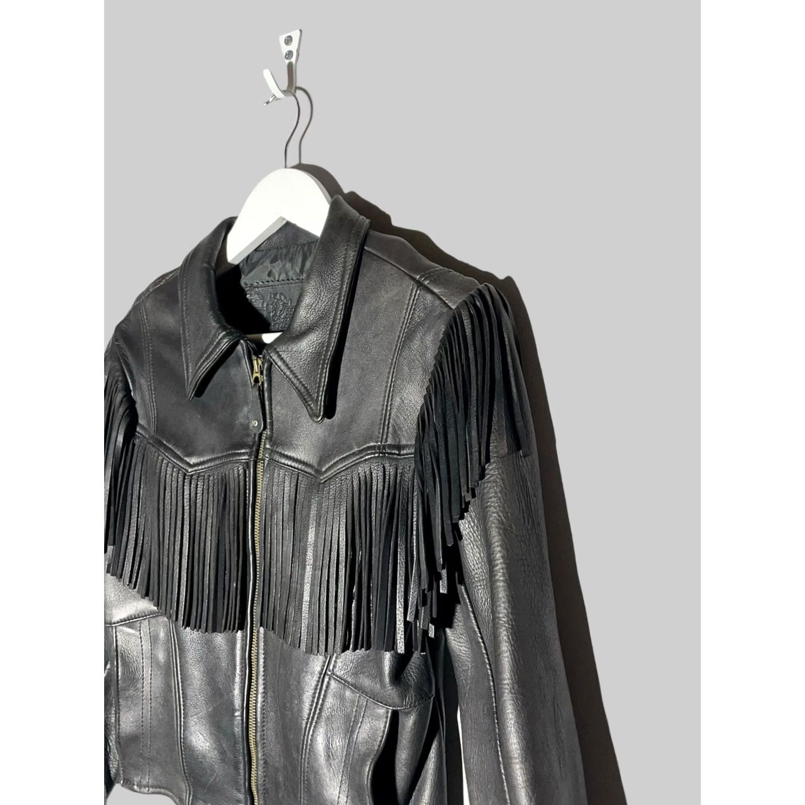 Vintage VINTAGE Branded Garments Jacket Womens S/XS Black Motorcycles Women Leather Size S / US 4 / IT 40 - 4 Thumbnail