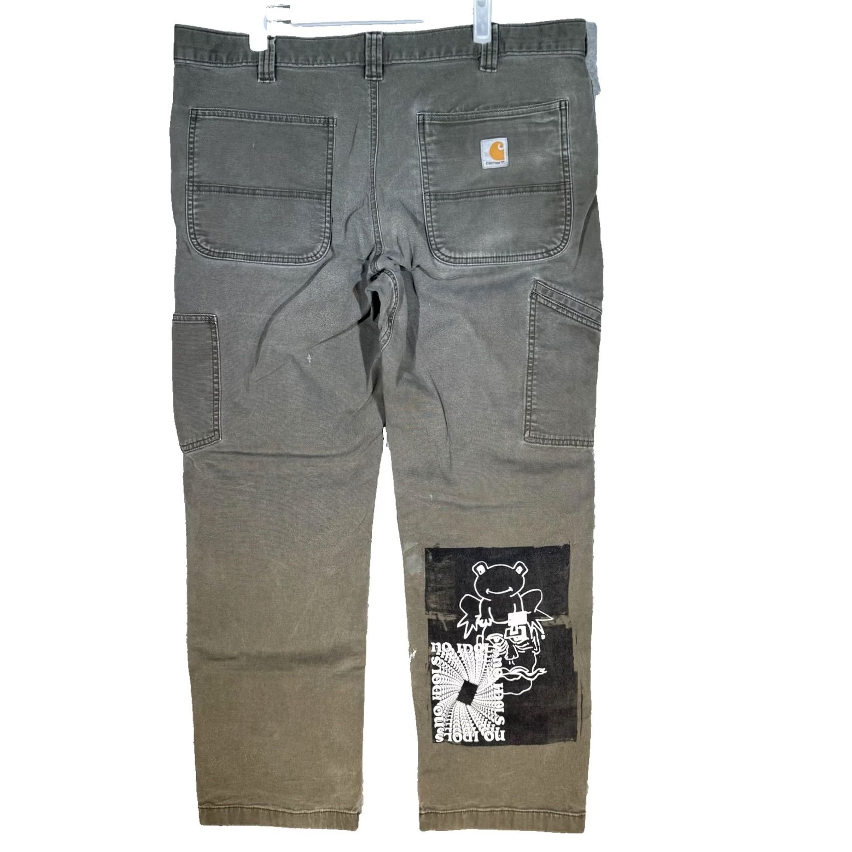 Carhartt VINTAGE Carhartt Work Pants Mens 38x30 Green Rugged Flex Relaxed Fit Double Front Size US 38 / EU 54 - 2 Thumbnail