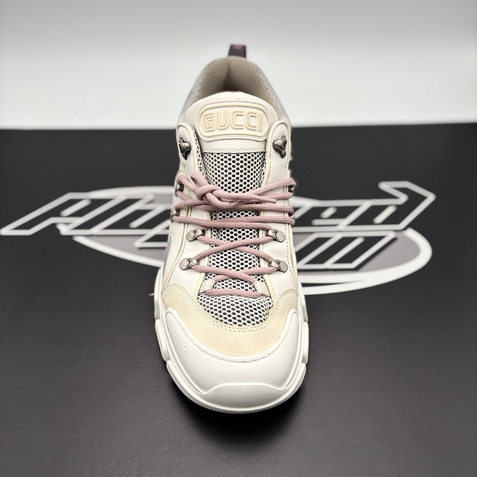 Gucci Gucci Flashtrek SEGA ' White, Beige ' | GREAT CONDITION! Size US 12.5 / EU 45-46 - 5 Thumbnail