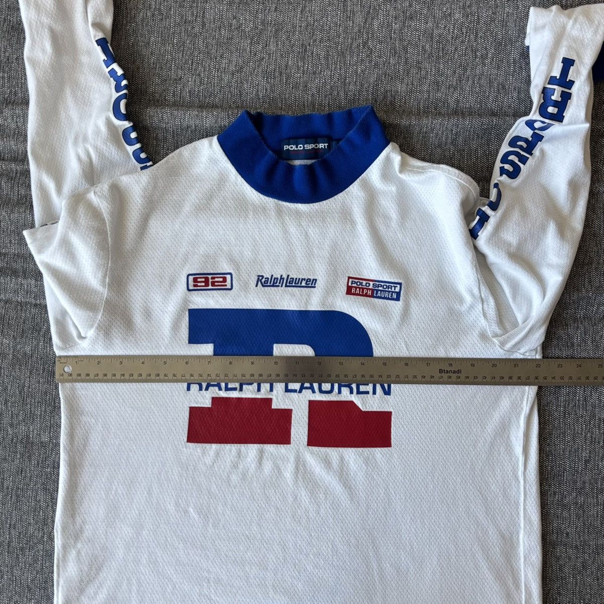 Polo Ralph Lauren Polo Sport Motocross Racing Logo Waffle Knit Mockneck Shirt Size US L / EU 52-54 / 3 - 7 Thumbnail
