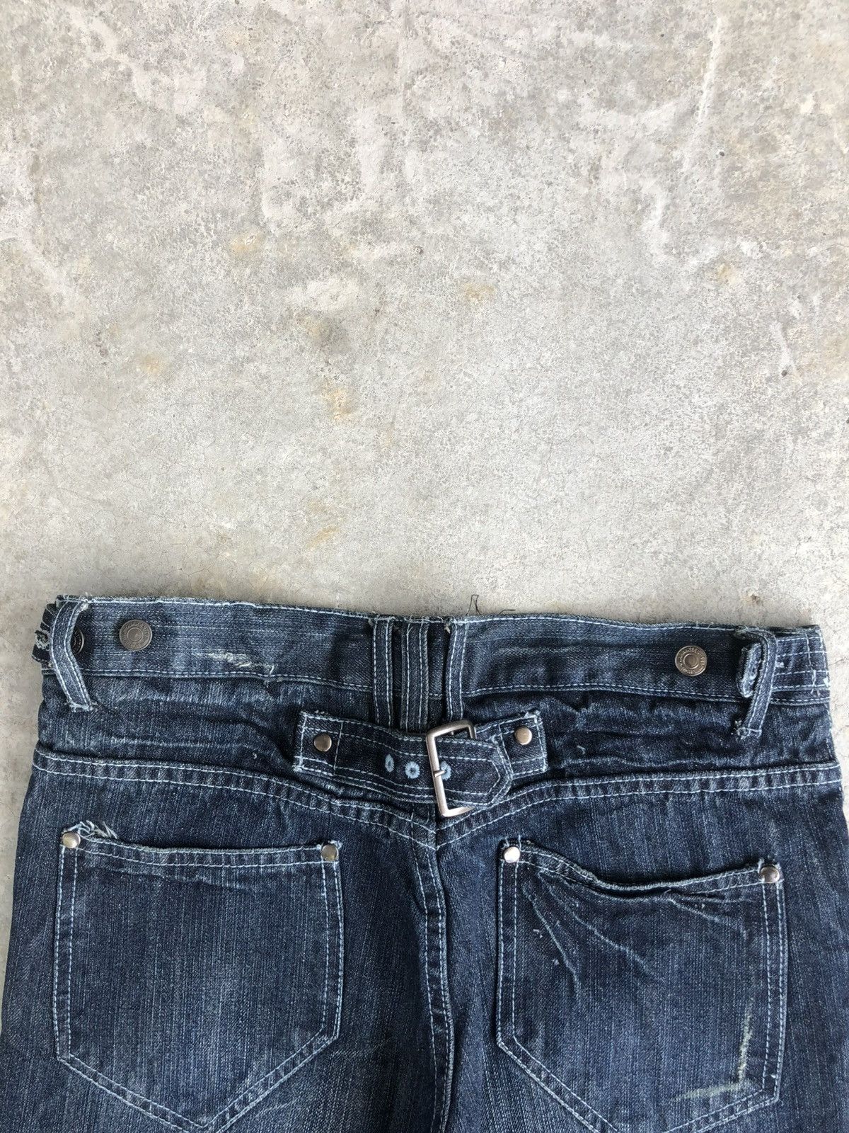 Le Grande Bleu (L.G.B.) Japanese Indecent Flared Jeans Distressed Buckle Back Size US 30 / EU 46 - 18 Thumbnail