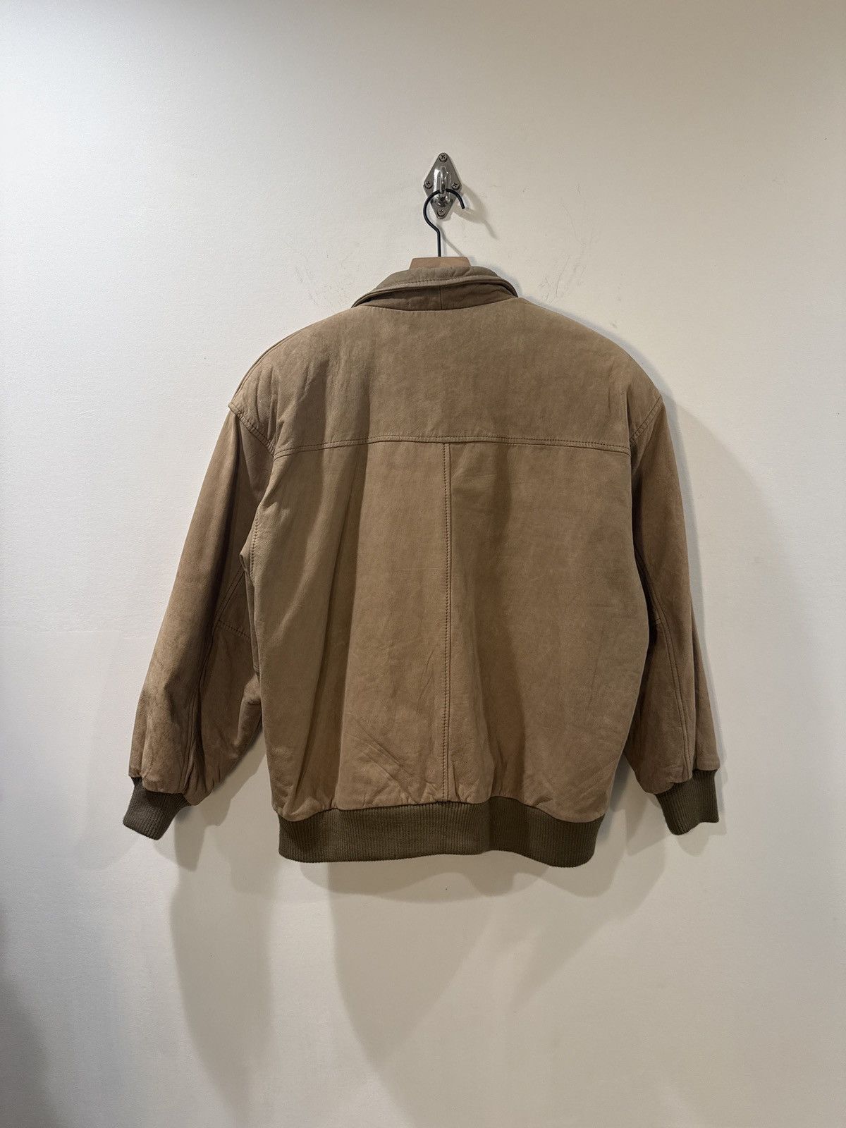 Vintage Vintage Savage Suede Leather Bomber Jacket Map Lining Size US M / EU 48-50 / 2 - 2 Thumbnail