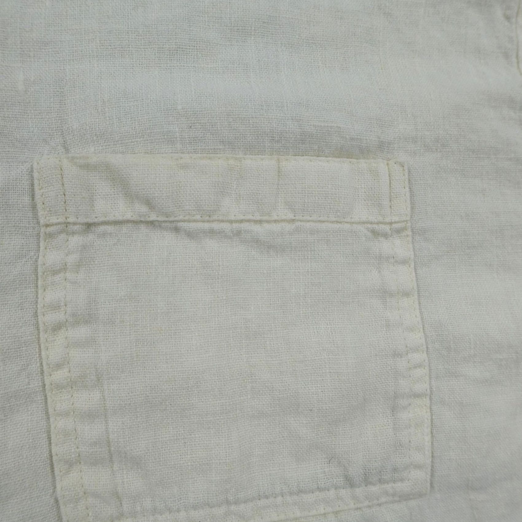 FLAX FLAX Shirt Womens 3G White Linen Button-Up Tunic Oversized Loose Fit Lagenlook Bohemian Casual Size XXL / US 16-18 / IT 52-54 - 4 Thumbnail